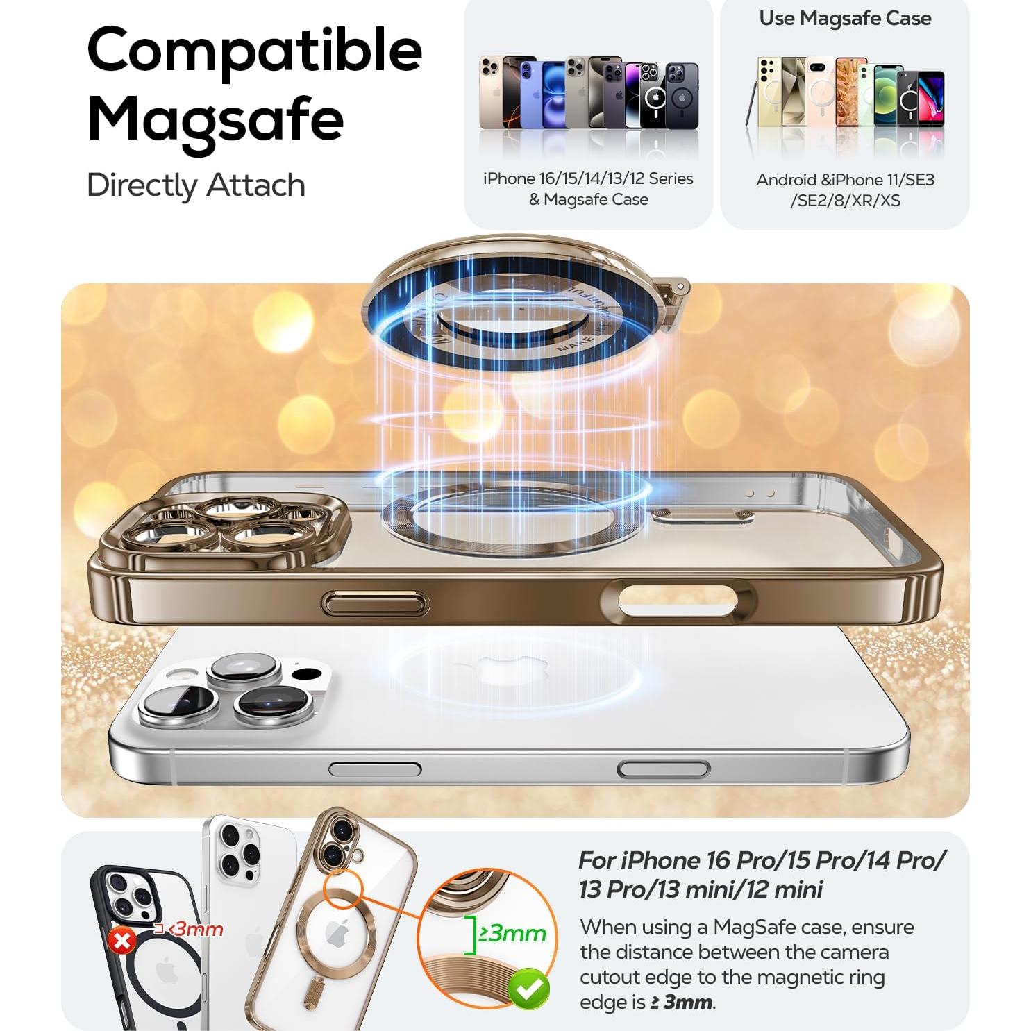 Soporte de Anillo Magnético Meifigno con Espejo para iPhone