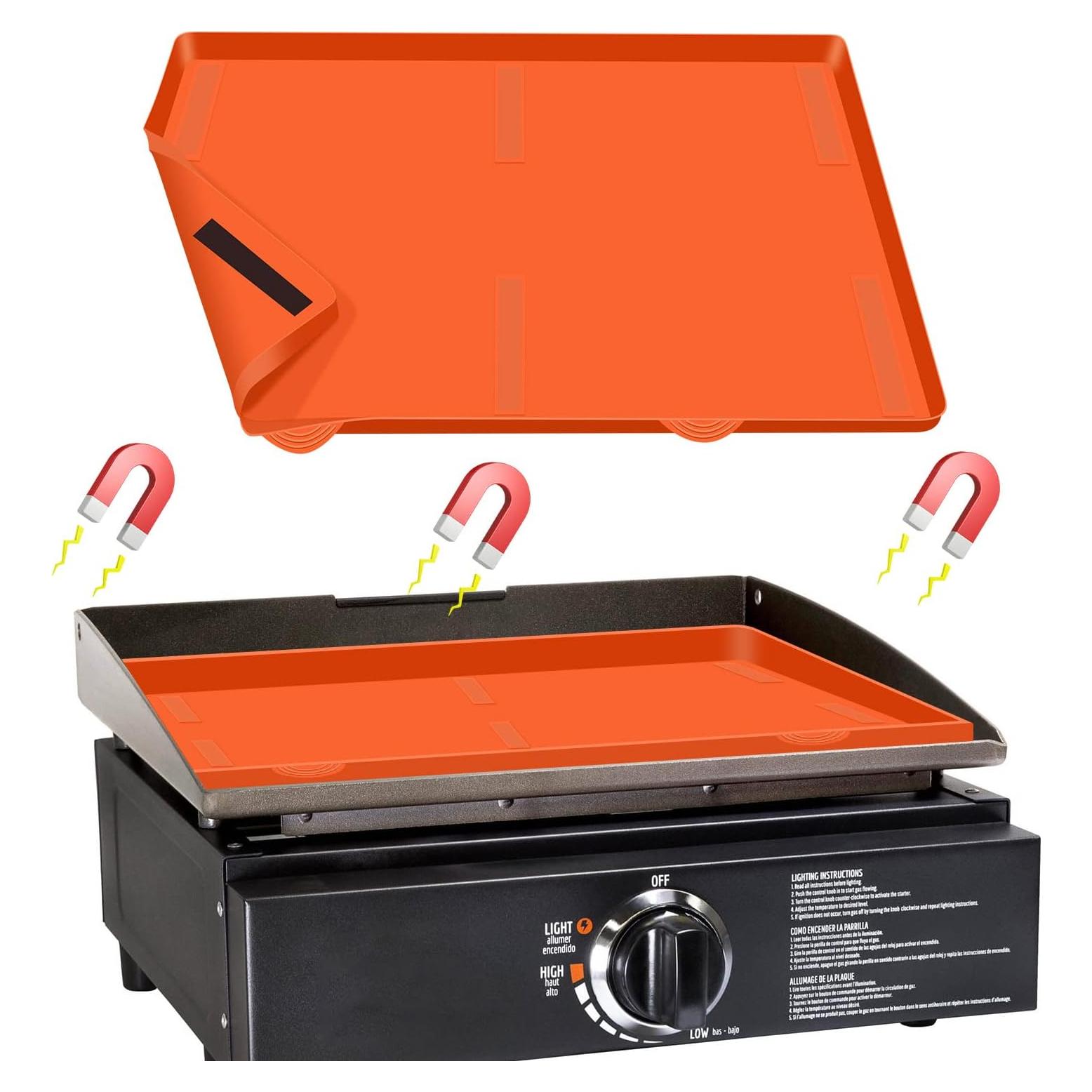 Alfombrilla de Silicona para Plancha Blackstone 17" Naranja