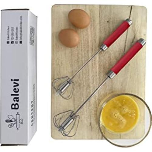 Batidor Manual de Acero Inoxidable Balevi - 2 Piezas 25.4cm y 30.5cm