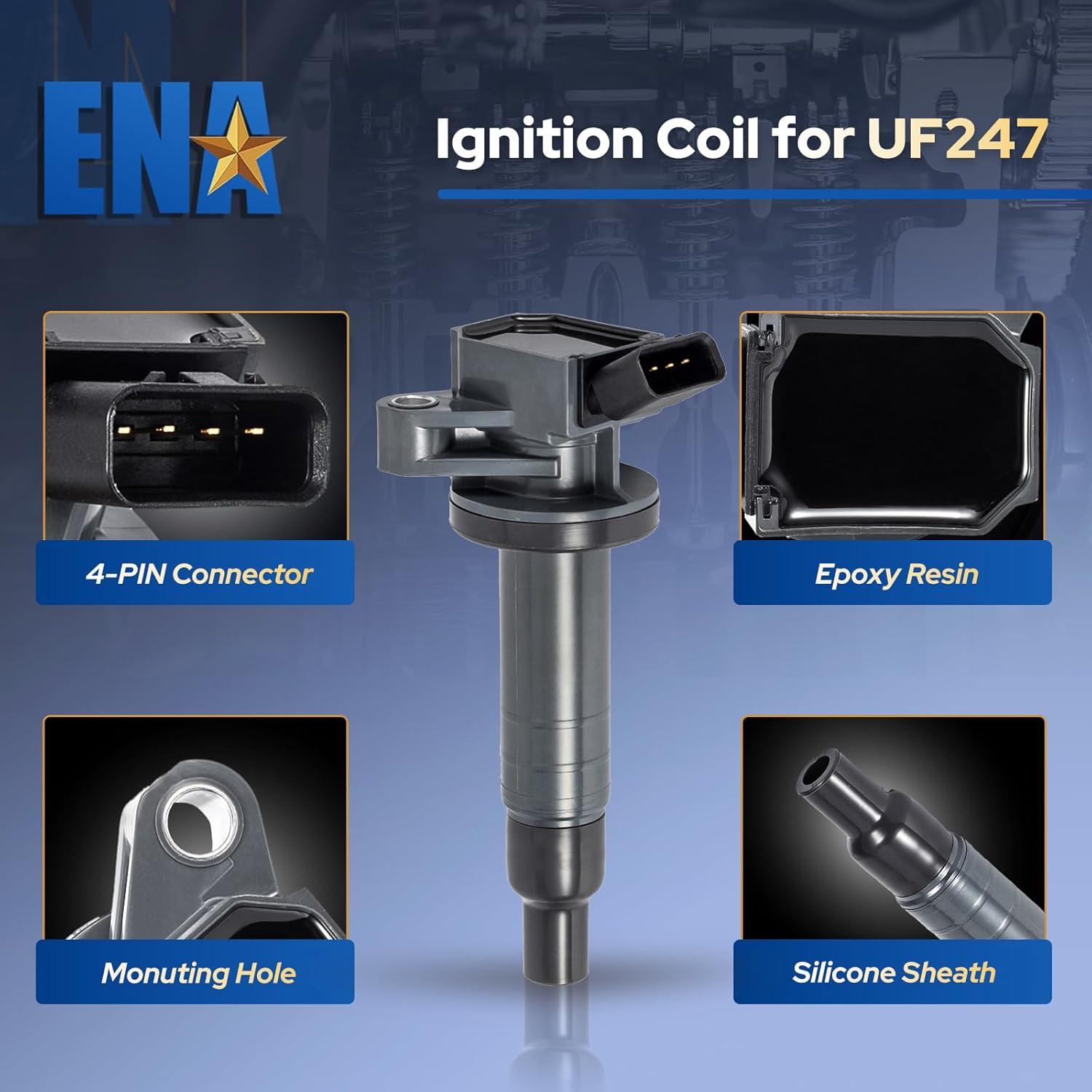 Juego de 4 Bobinas de Encendido ENA 1.8L L4 para Toyota y Chevy