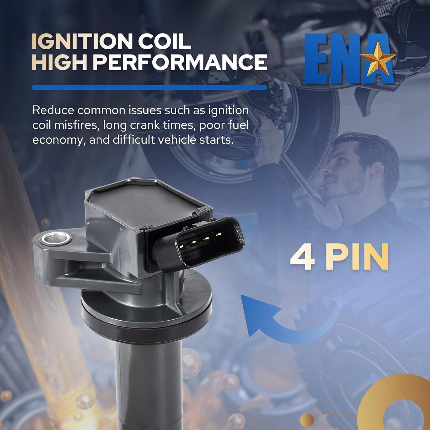 Juego de 4 Bobinas de Encendido ENA 1.8L L4 para Toyota y Chevy