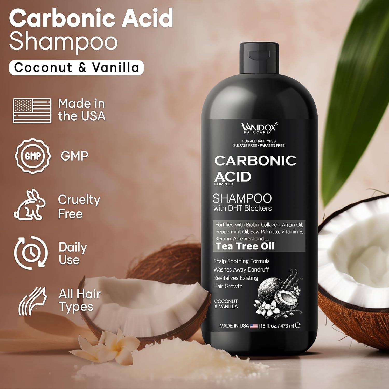 Champú de Ácido Carbónico VANIDOX 473 ml - Crecimiento Cabello