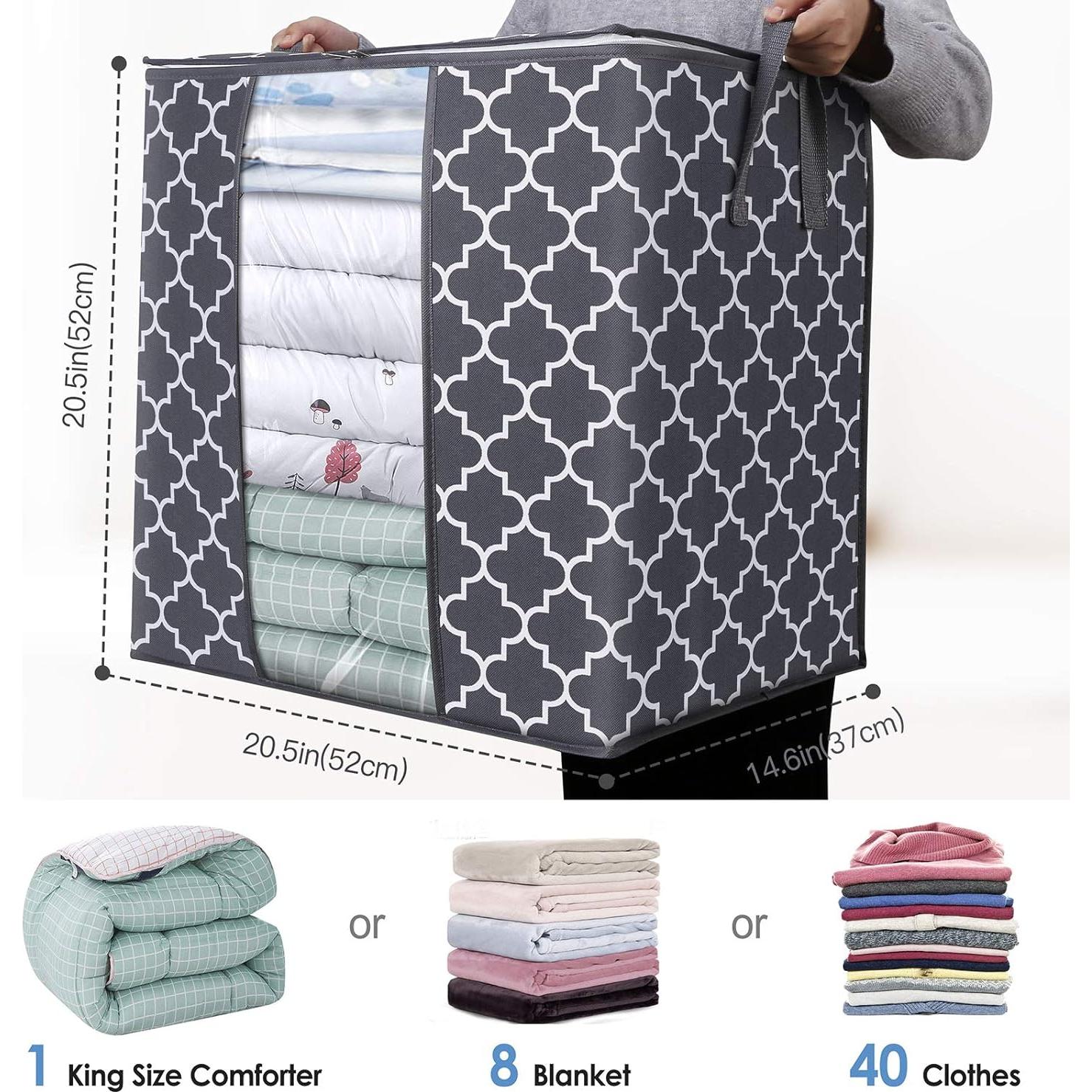 Bolsas de Almacenamiento WISELIFE 2x100L Gris Organizador