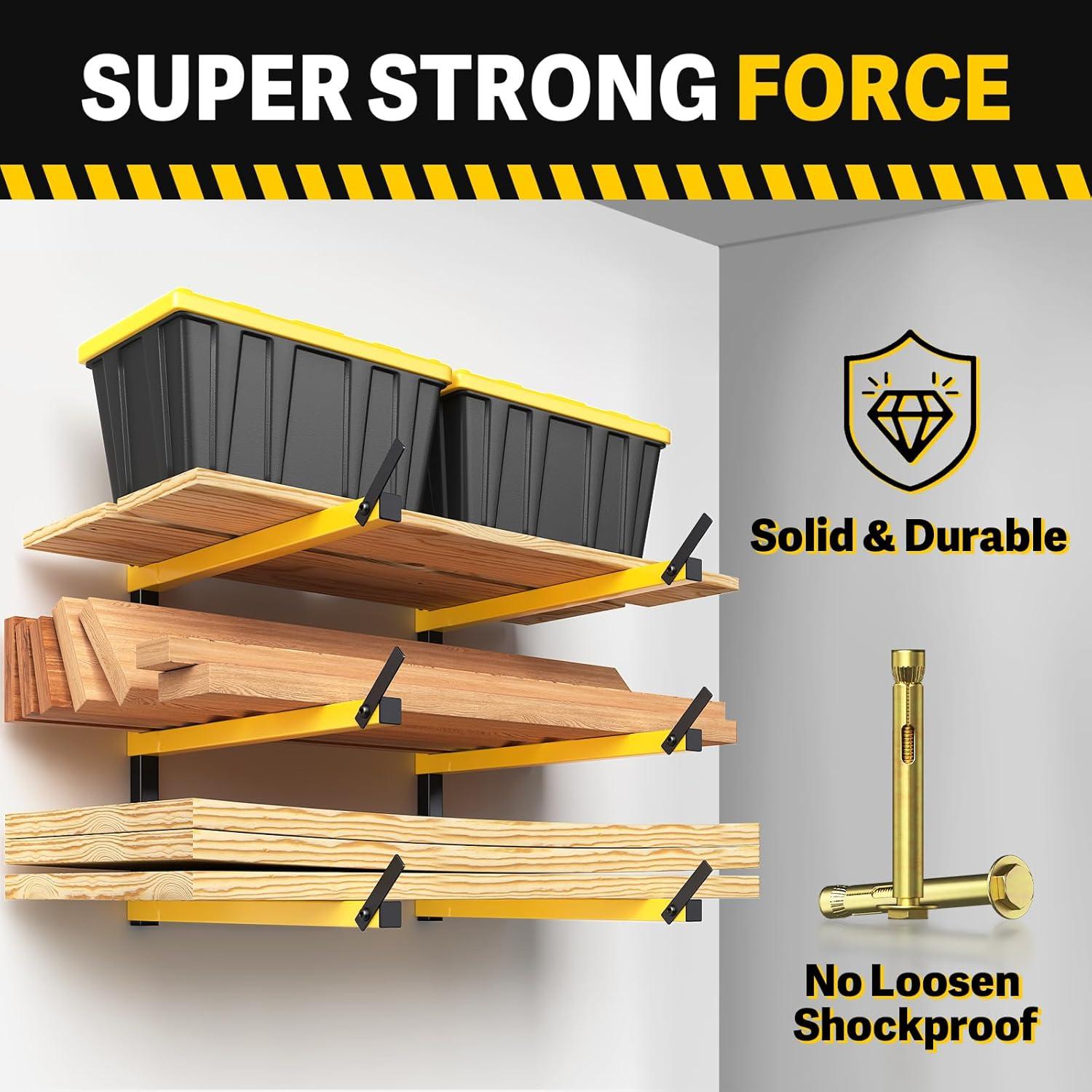 Estante de Madera GREENER Plegable 3 Niveles 2 Pares Amarillo