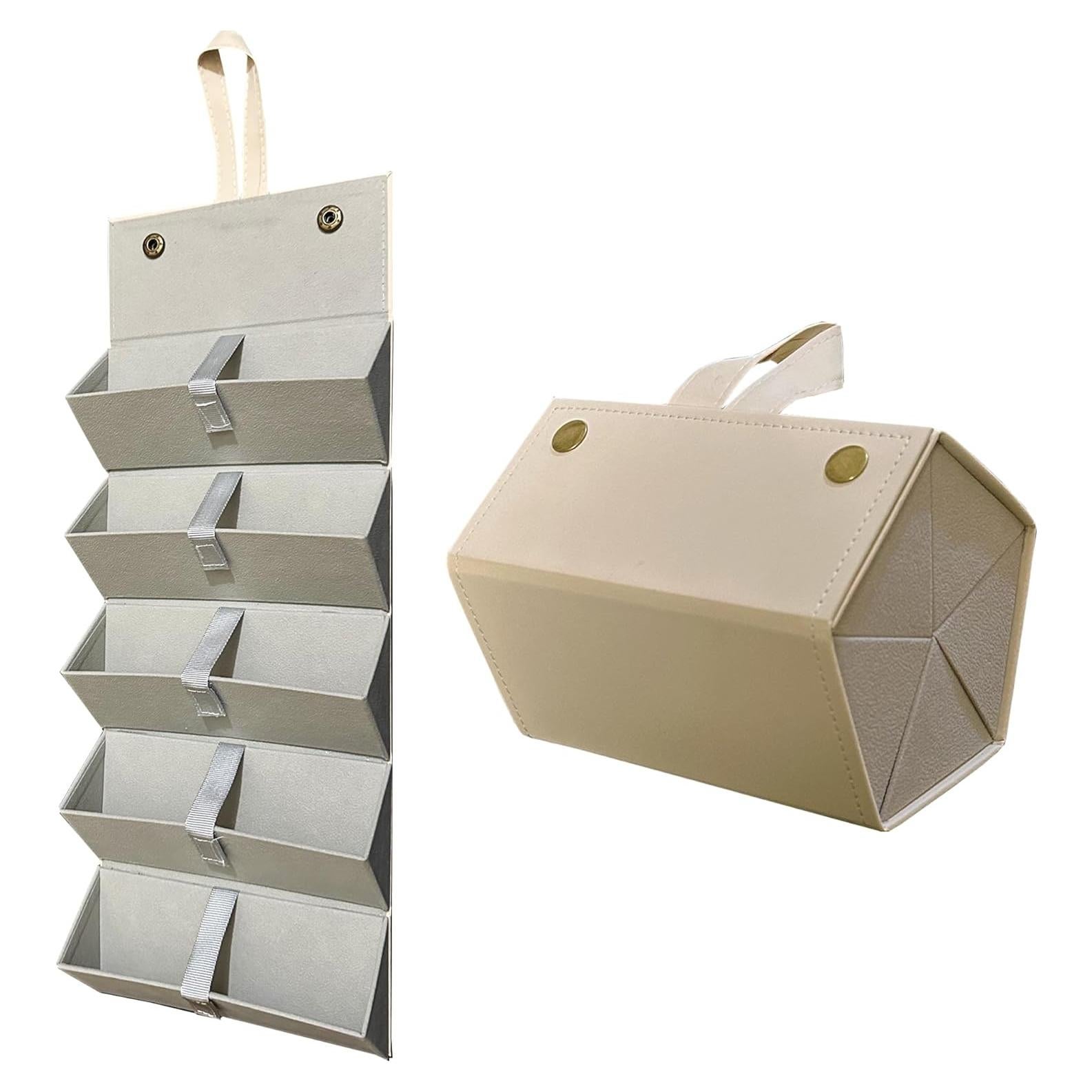 Estuche Organizador de Gafas Longjet 5 Compartimentos Beige