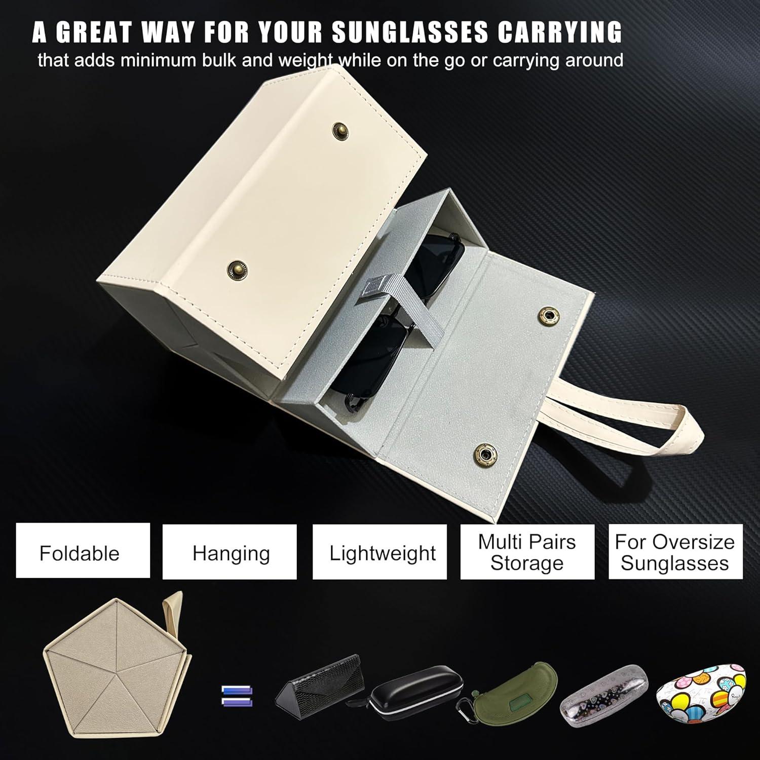 Estuche Organizador de Gafas Longjet 5 Compartimentos Beige