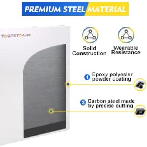 Outdoor Electrical Box, Steel Junction Box 12 x 10 x 6'', NEMA 4X Electrical Enclosure Box IP66 Waterproof & Dustproof, Universal Electrical Project Box with Lock & Mounting Plate