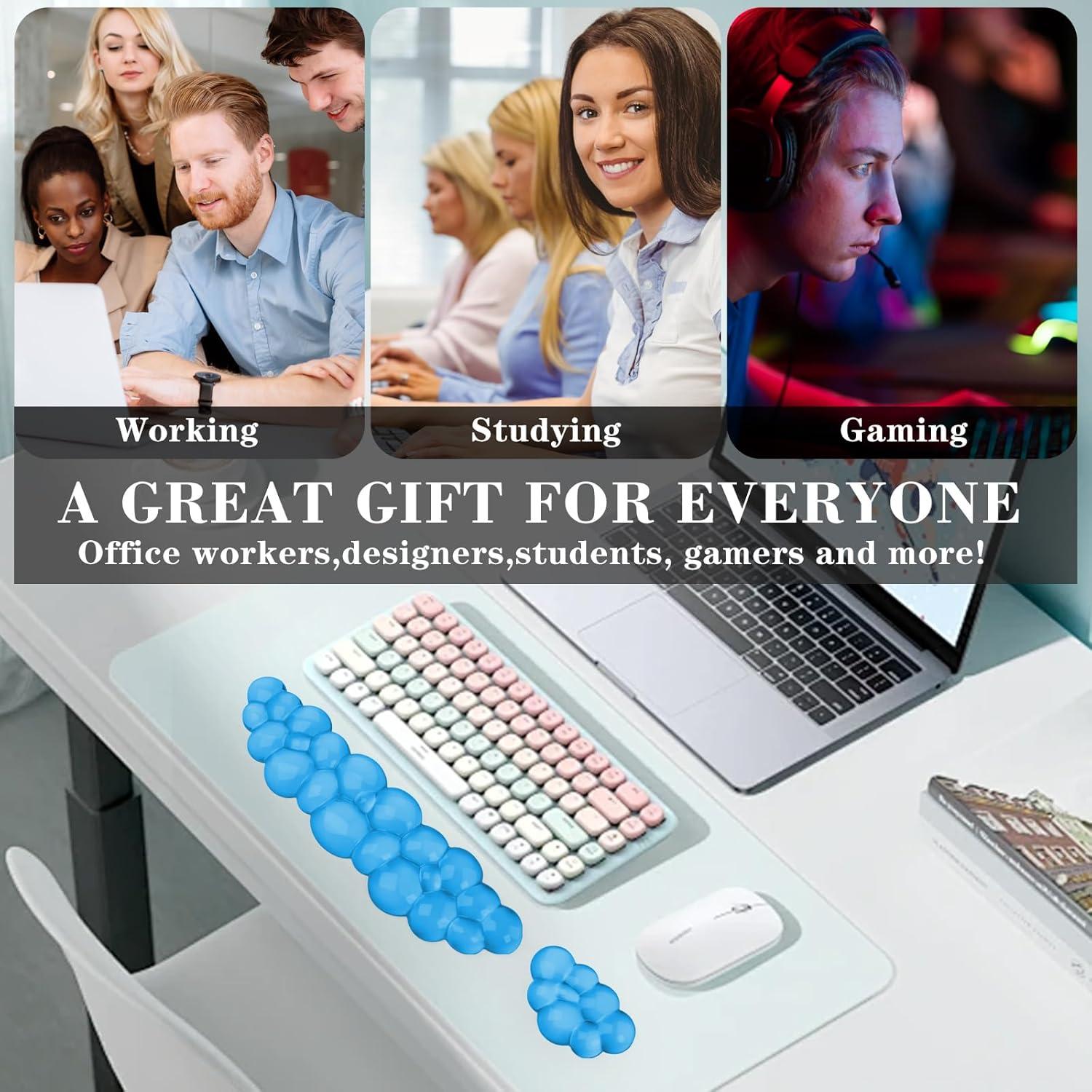 Reposamuñecas de Gel Nube KEPUTAIER Azul Ergonómico