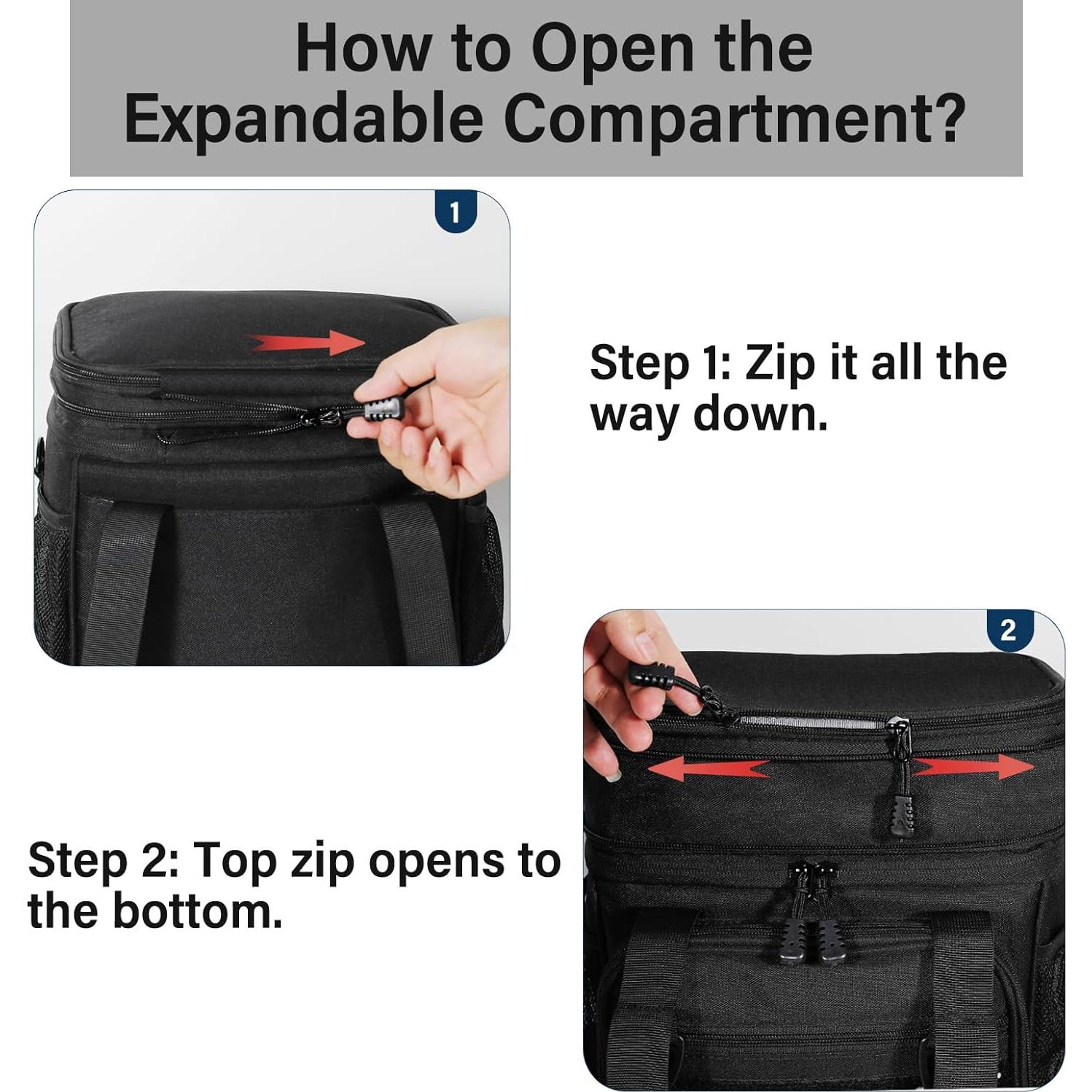 Caja de Almuerzo Táctica TENKIST 16L Aislada Negra Expandible