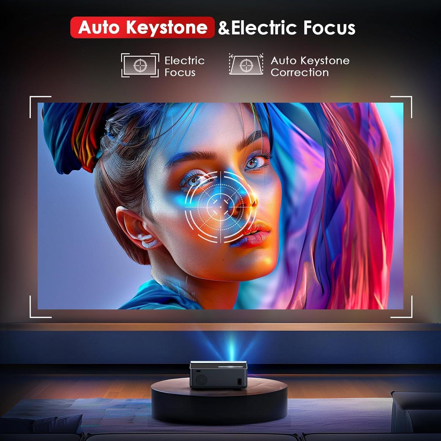 Proyector JOWLURK M7 1080p Wifi Bluetooth 300 Lm ANSI Gris