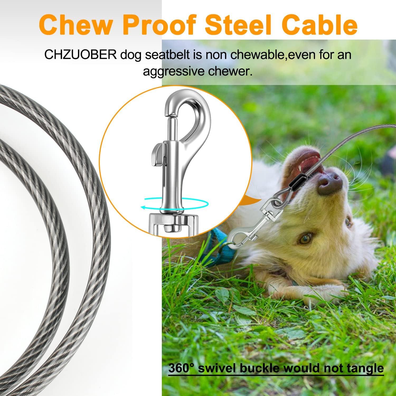 Cinturón de Seguridad para Perros CHZUOBER 2 en 1 Resistente