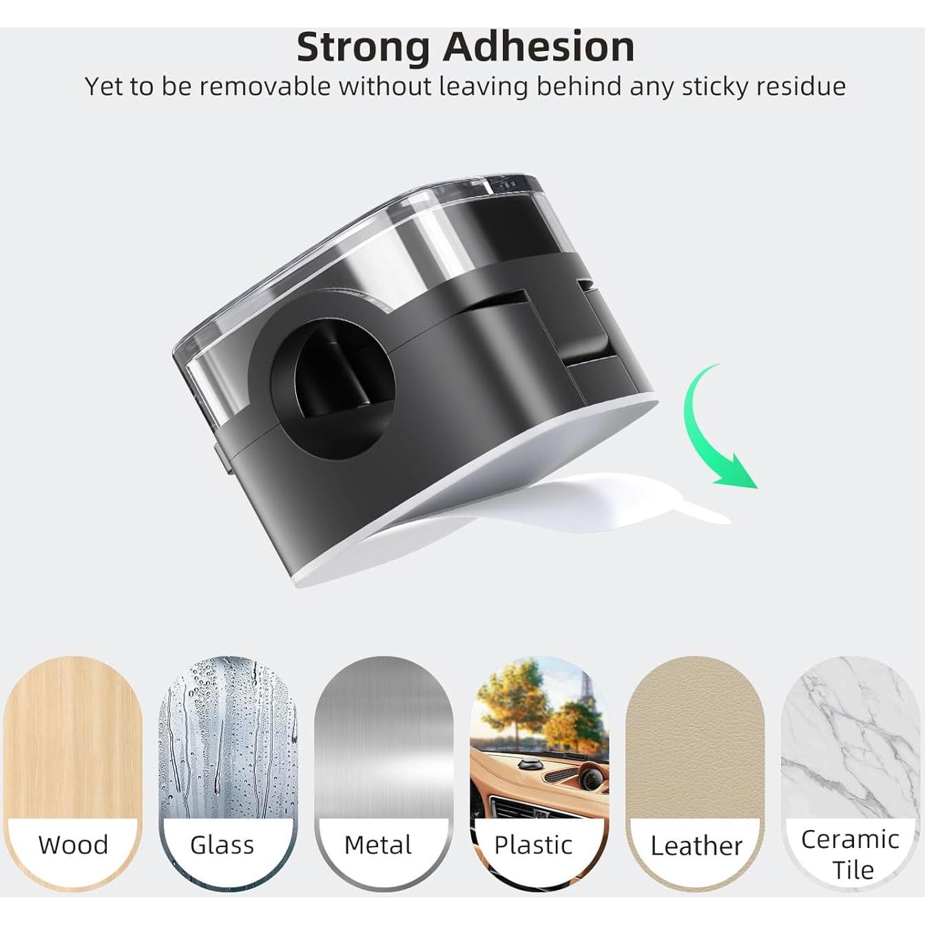 Clips Magnéticos para Cables TIKIWIK - Paquete de 6, Transparente Negro