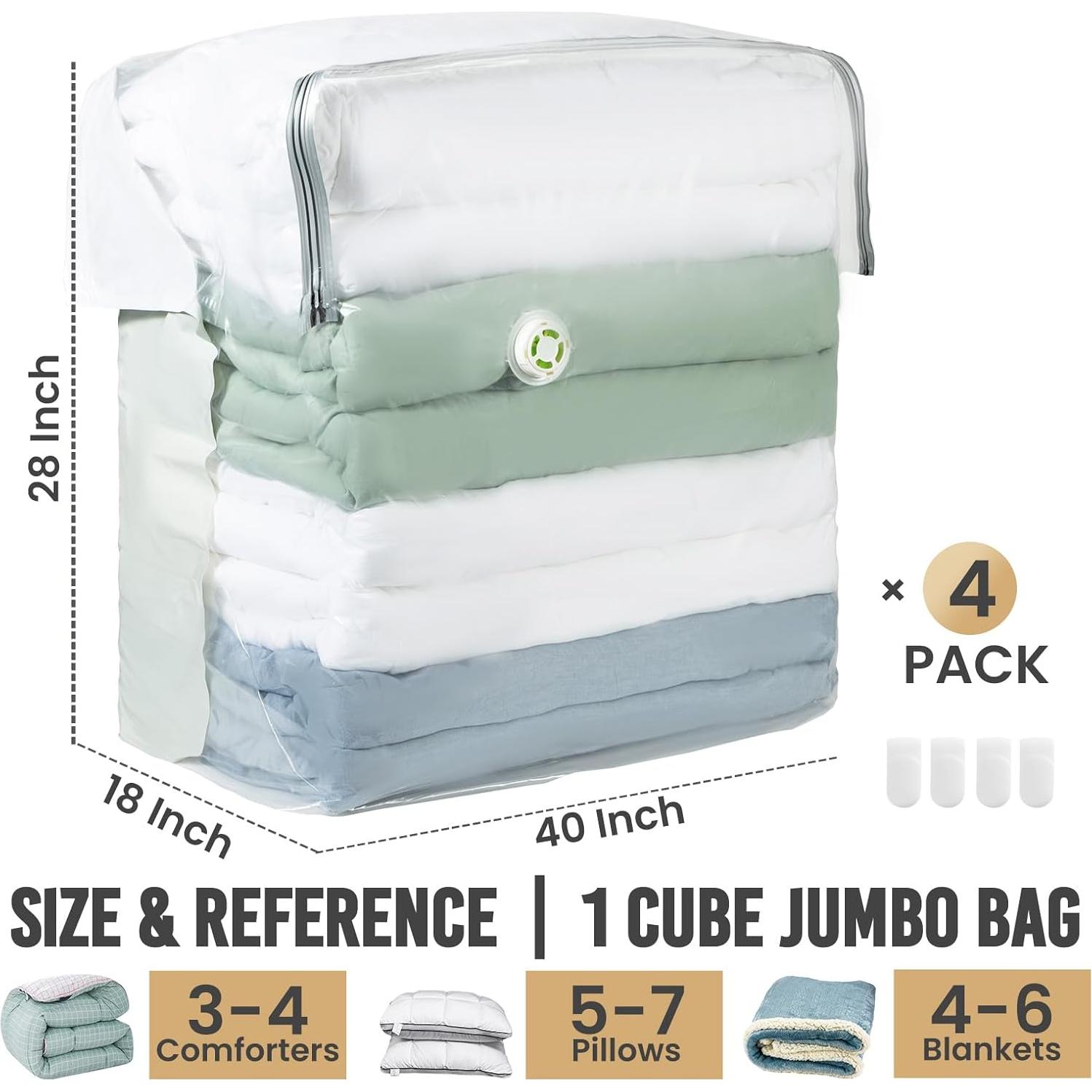 Bolsas de Almacenamiento al Vacío TAILI Jumbo 4 Pcs 101.6x71.1 cm