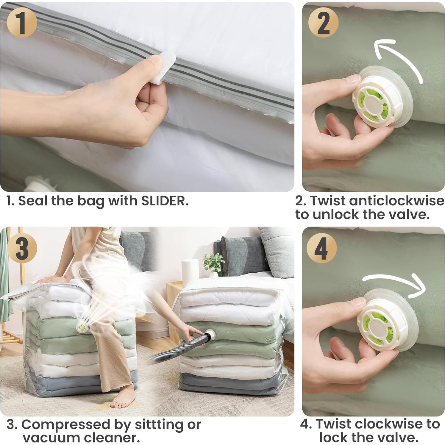 Bolsas de Almacenamiento al Vacío TAILI Jumbo 4 Pcs 101.6x71.1 cm