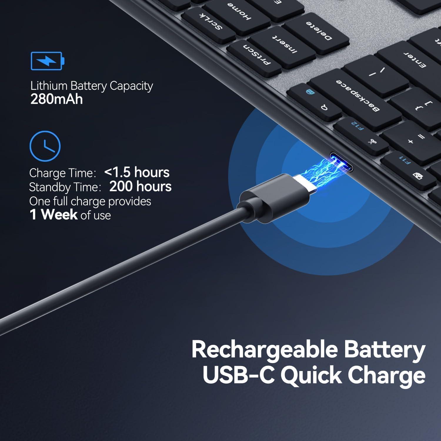 Teclado Inalámbrico AUSDOM Sofkeys 4 Bluetooth Recargable