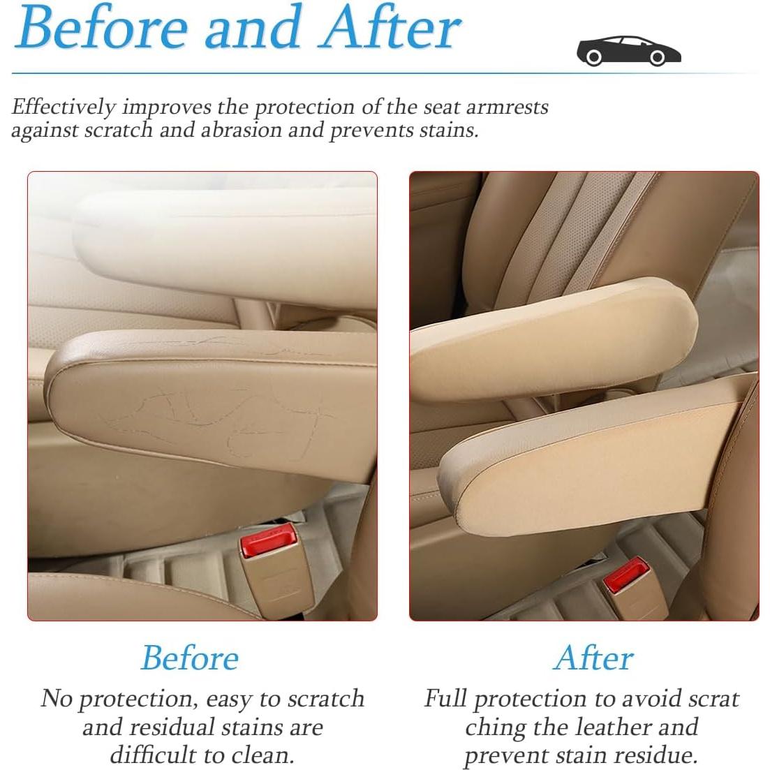 Fundas para Apoyabrazos de Coche AUCELI 2 Pcs Tela Universal