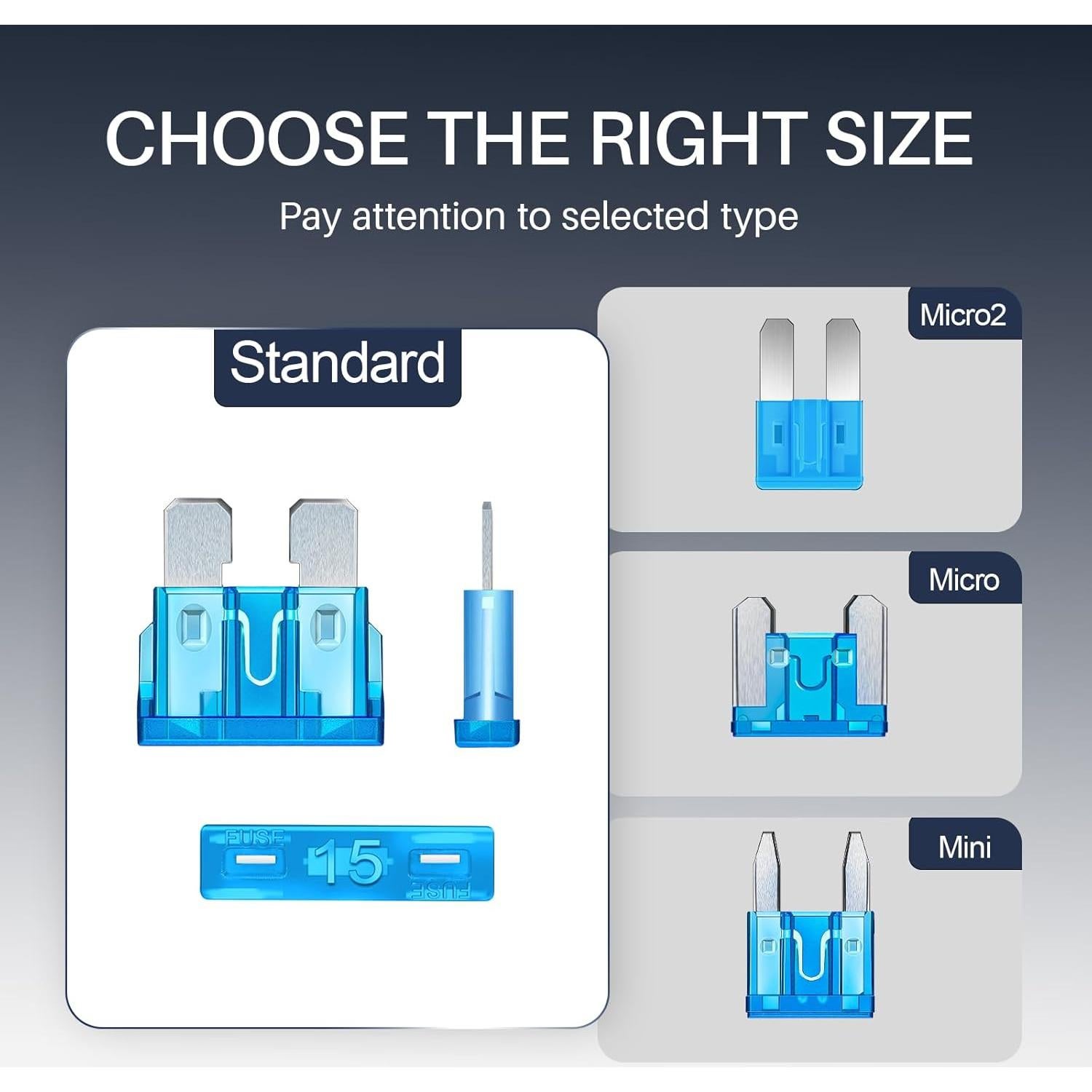 Kit de Fusibles Estándar JOREST 25 Piezas 2A-40A para Auto