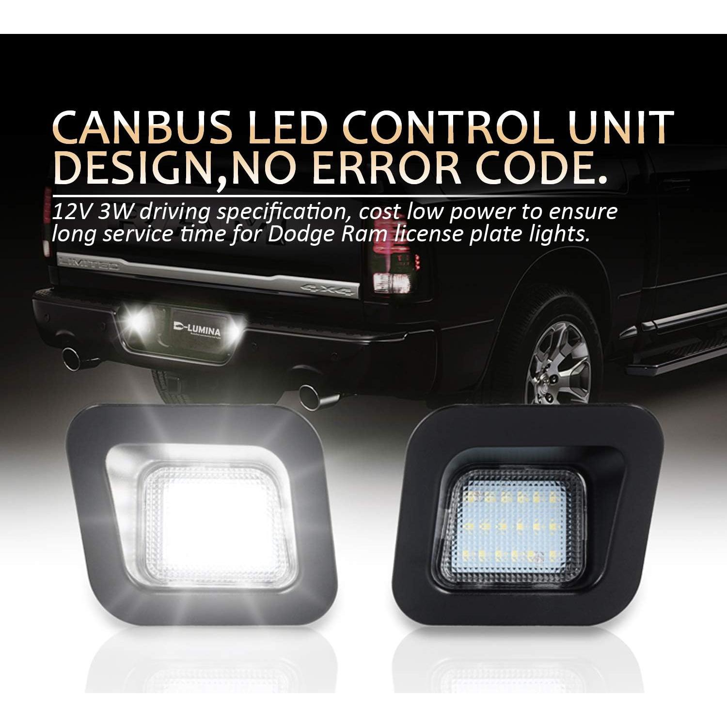 Luces LED D-Lumina para Placa de Licencia Dodge Ram 2003-2018