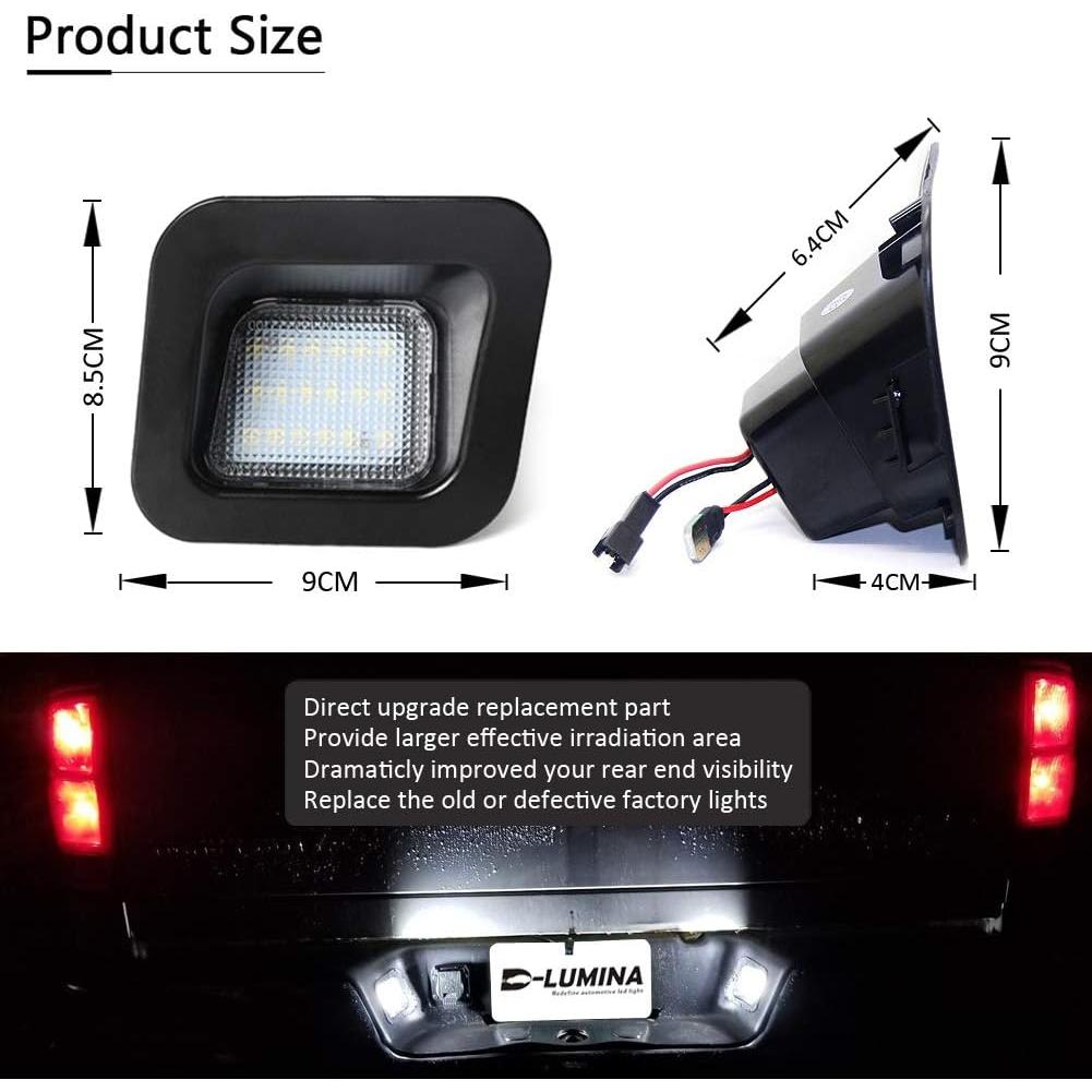 Luces LED D-Lumina para Placa de Licencia Dodge Ram 2003-2018