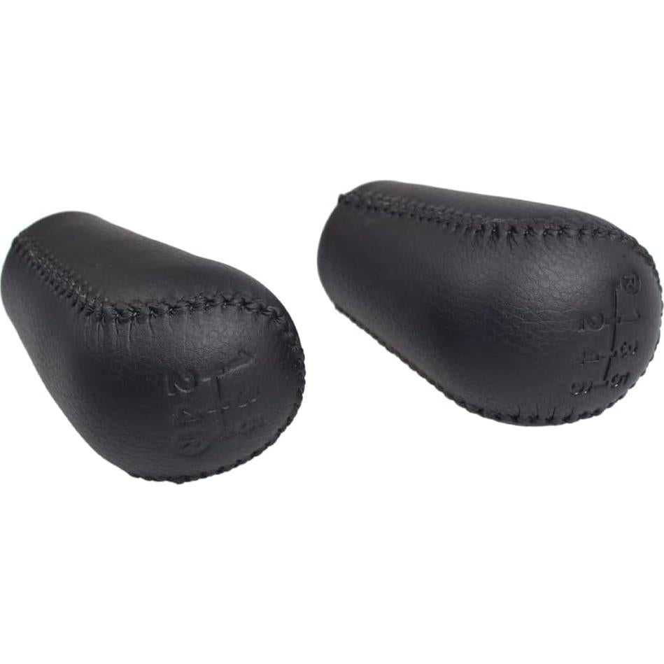 Perilla de Cambio Manual de Cuero Yoegerery 5 Velocidades Negra