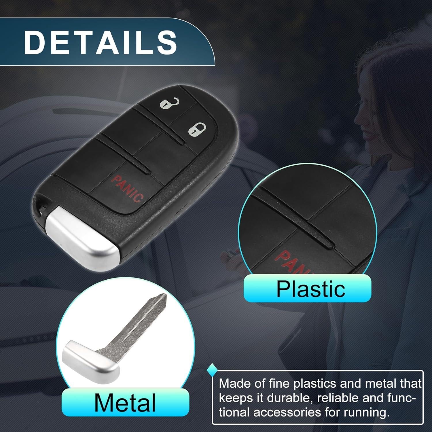 Control Remoto Sin Llave TUCKBOLD para Dodge 3 Botones