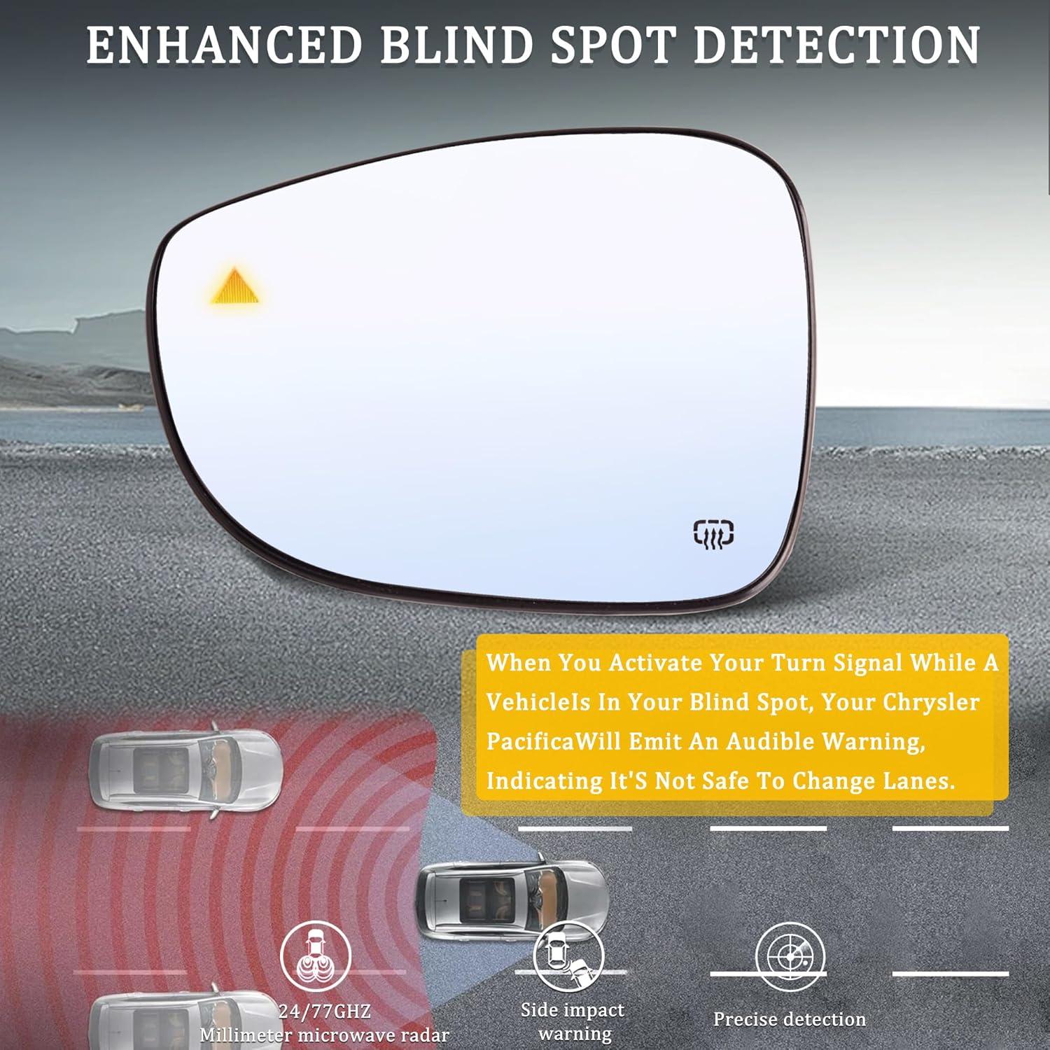 Espejo Lateral Izquierdo GrteRokky Calentado Chrysler 2017-2024