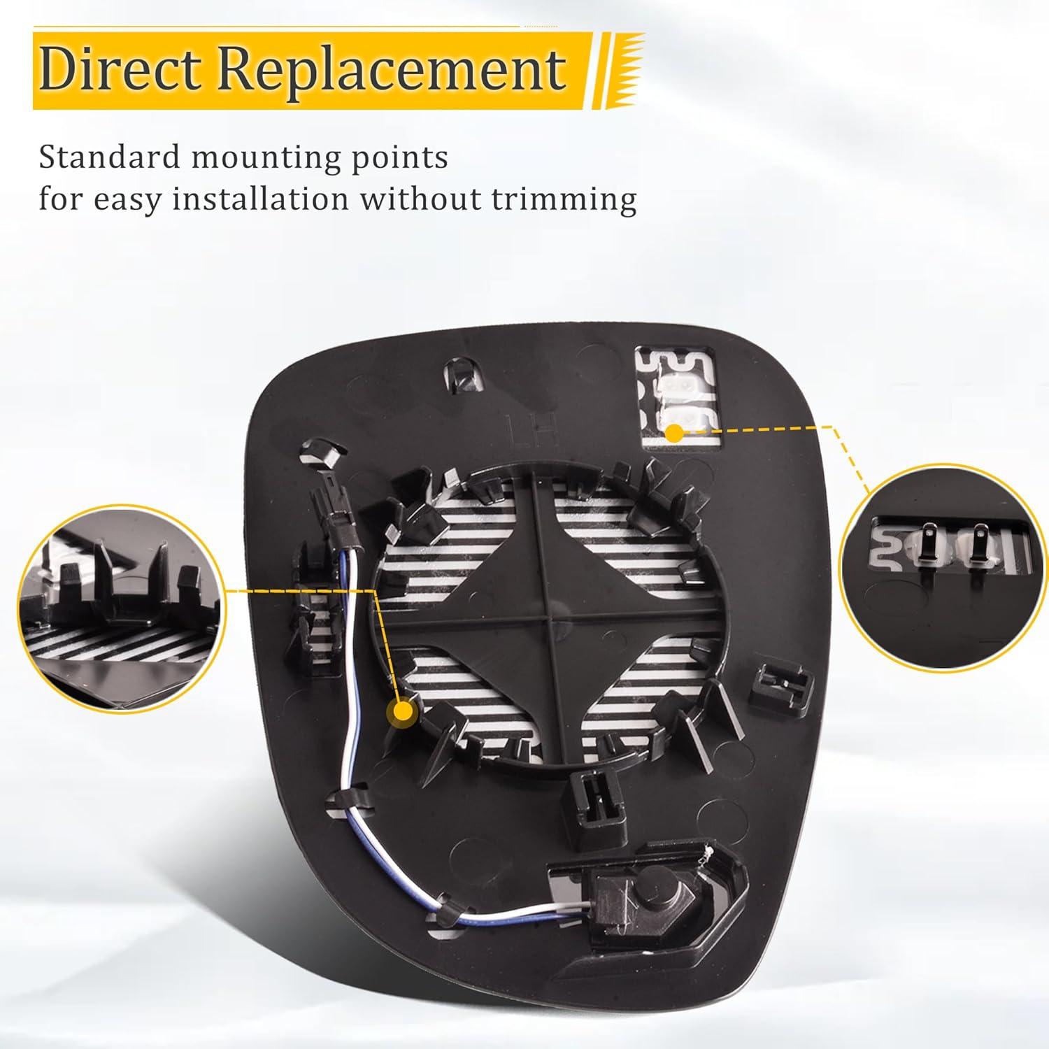 Espejo Lateral Izquierdo GrteRokky Calentado Chrysler 2017-2024