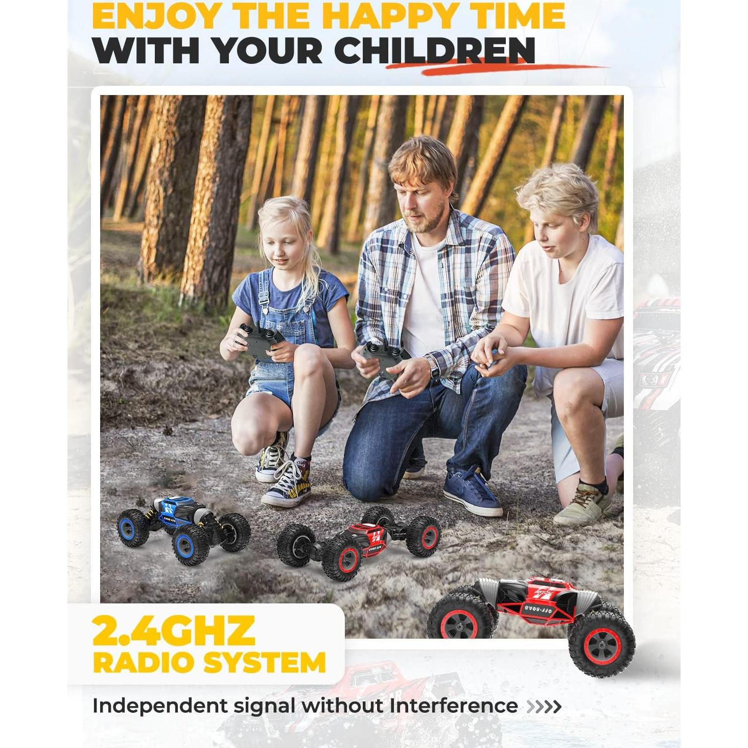 Coche RC BEZGAR TD141 4WD Transformable 1:14 Azul