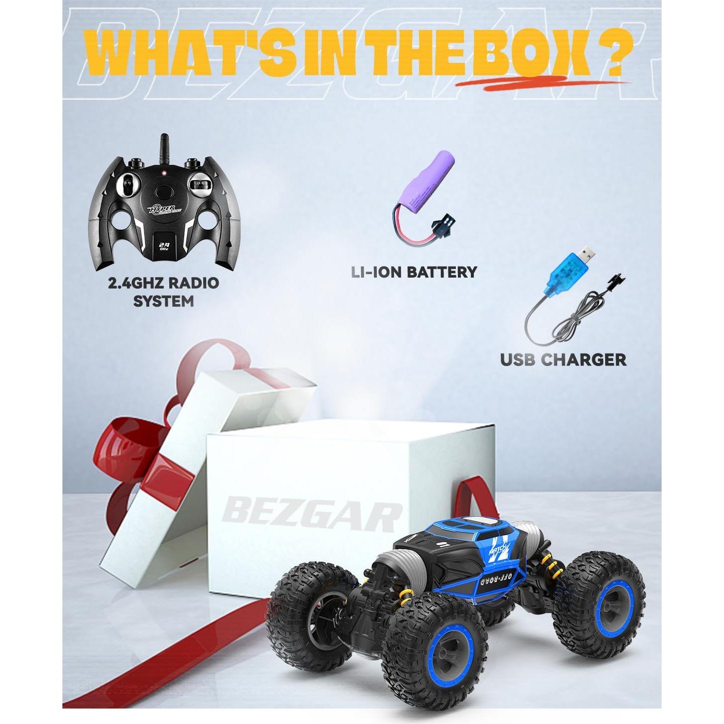 Coche RC BEZGAR TD141 4WD Transformable 1:14 Azul