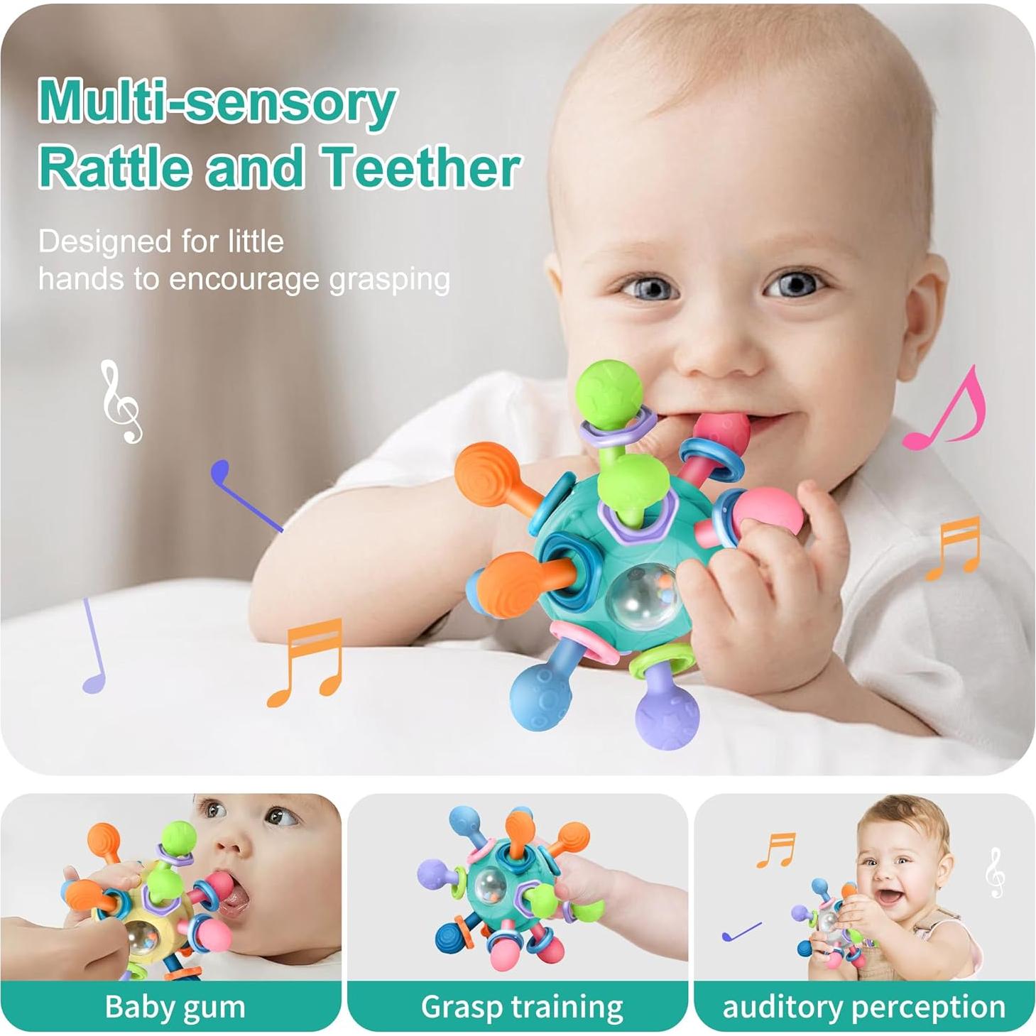 Juguetes de Dentición Montessori MonoTele para Bebés 0-12 Meses