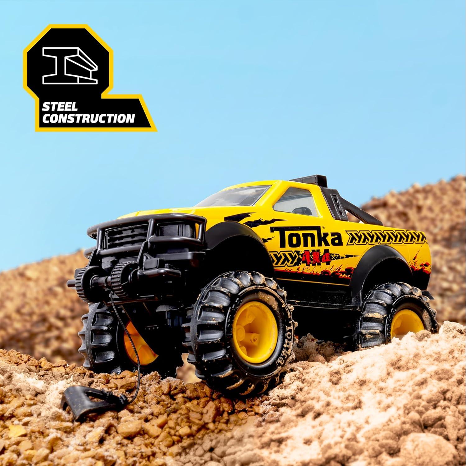 Camión Pickup 4x4 Tonka - Acero y Plástico Resistente, Amarillo