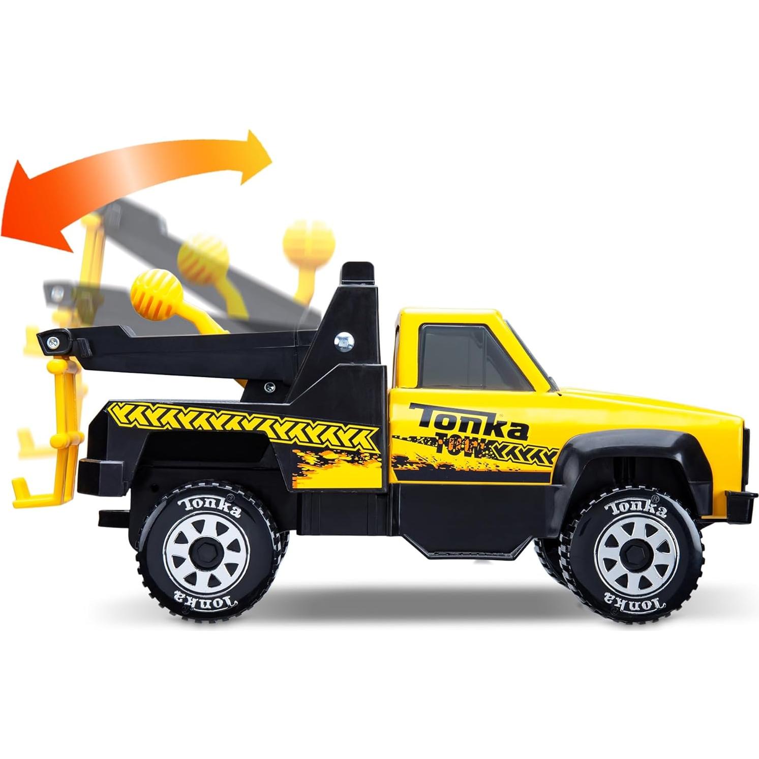 Camión de Remolque Tonka Steel Classics - Amarillo, 34.29 cm