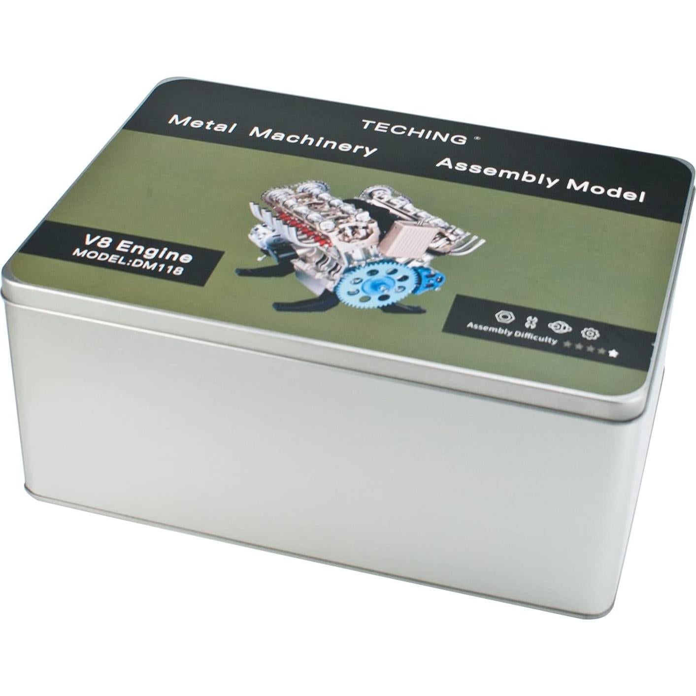 Kit de ensamblaje motor V8 DjuiinoStar 350 piezas 2.27 kg