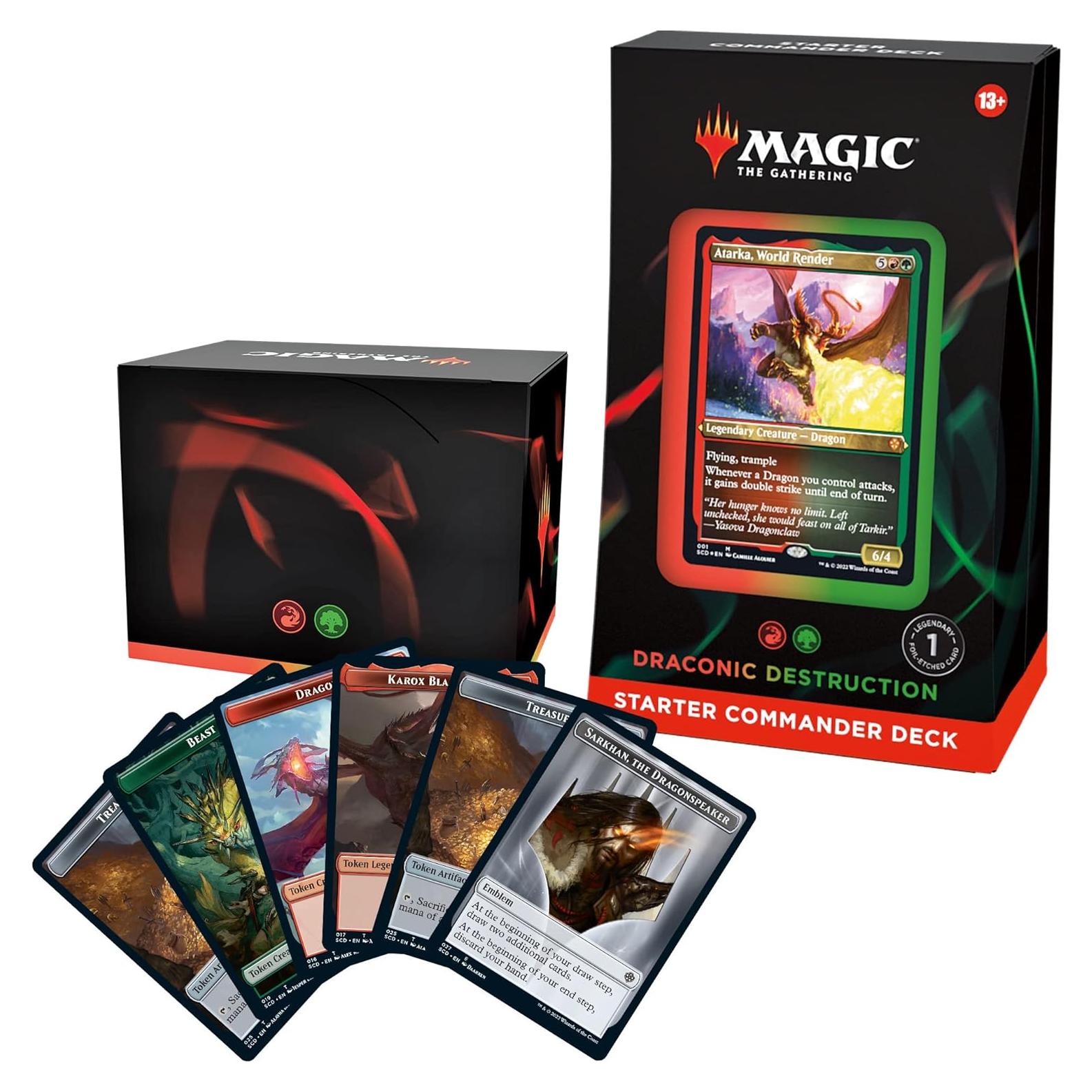 Mazo de Comandante Inicial Magic: The Gathering - Destrucción Dracónica Rojo-Verde 100 cartas