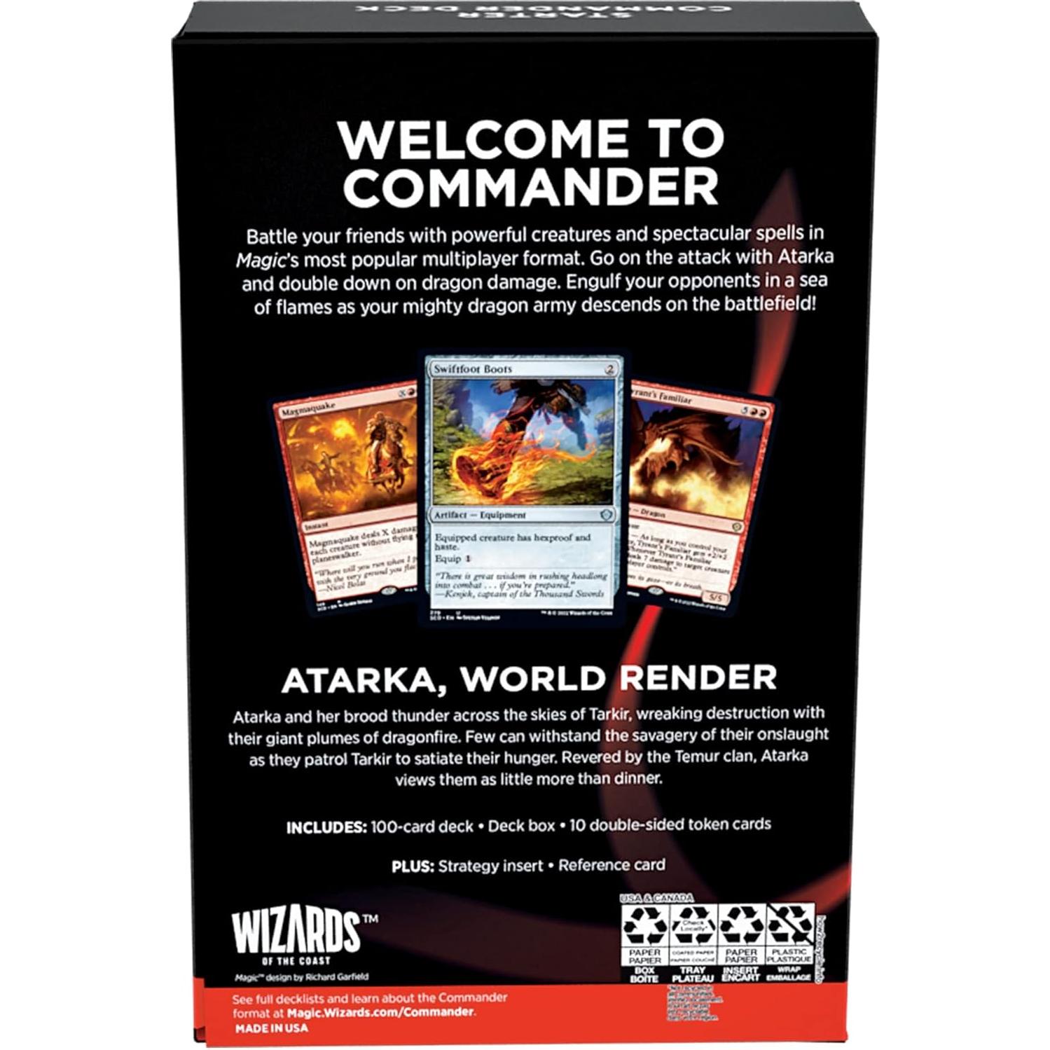 Mazo de Comandante Inicial Magic: The Gathering - Destrucción Dracónica Rojo-Verde 100 cartas