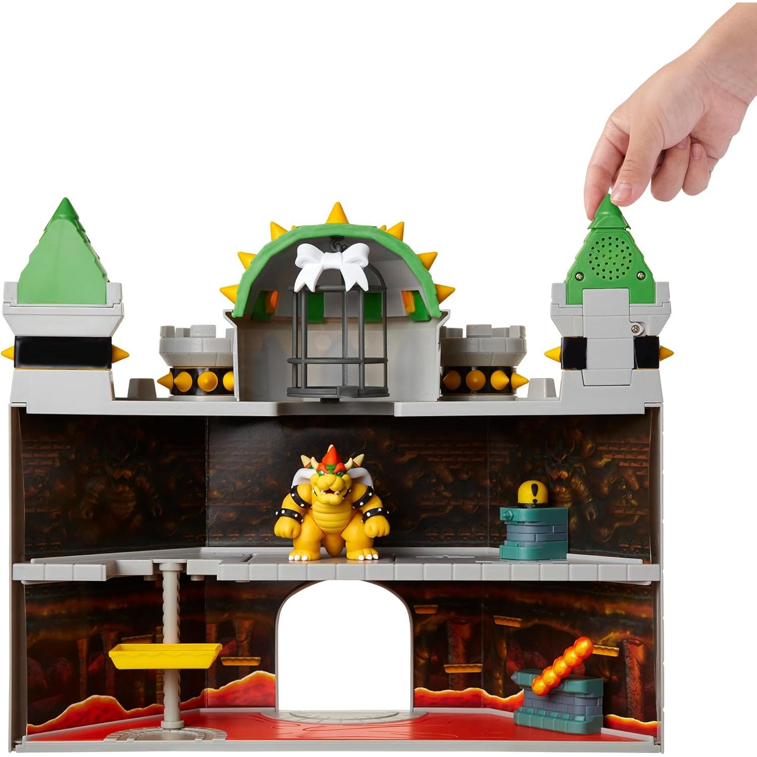 Juego Interactivo Castillo de Bowser Nintendo con Figura Bowser 6.35 cm