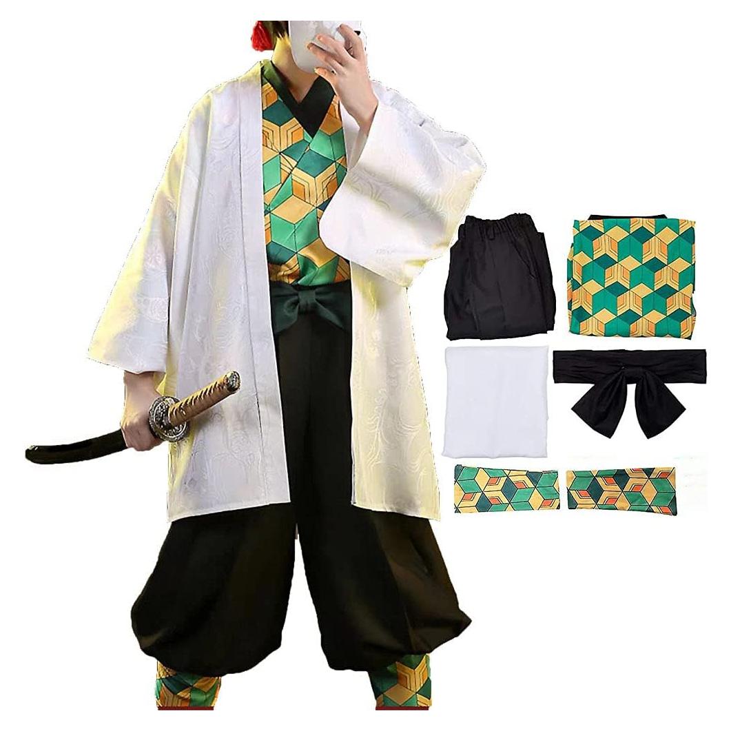 Disfraz de Cosplay Tkieio Kochou Kimono Adulto Unisex Verde