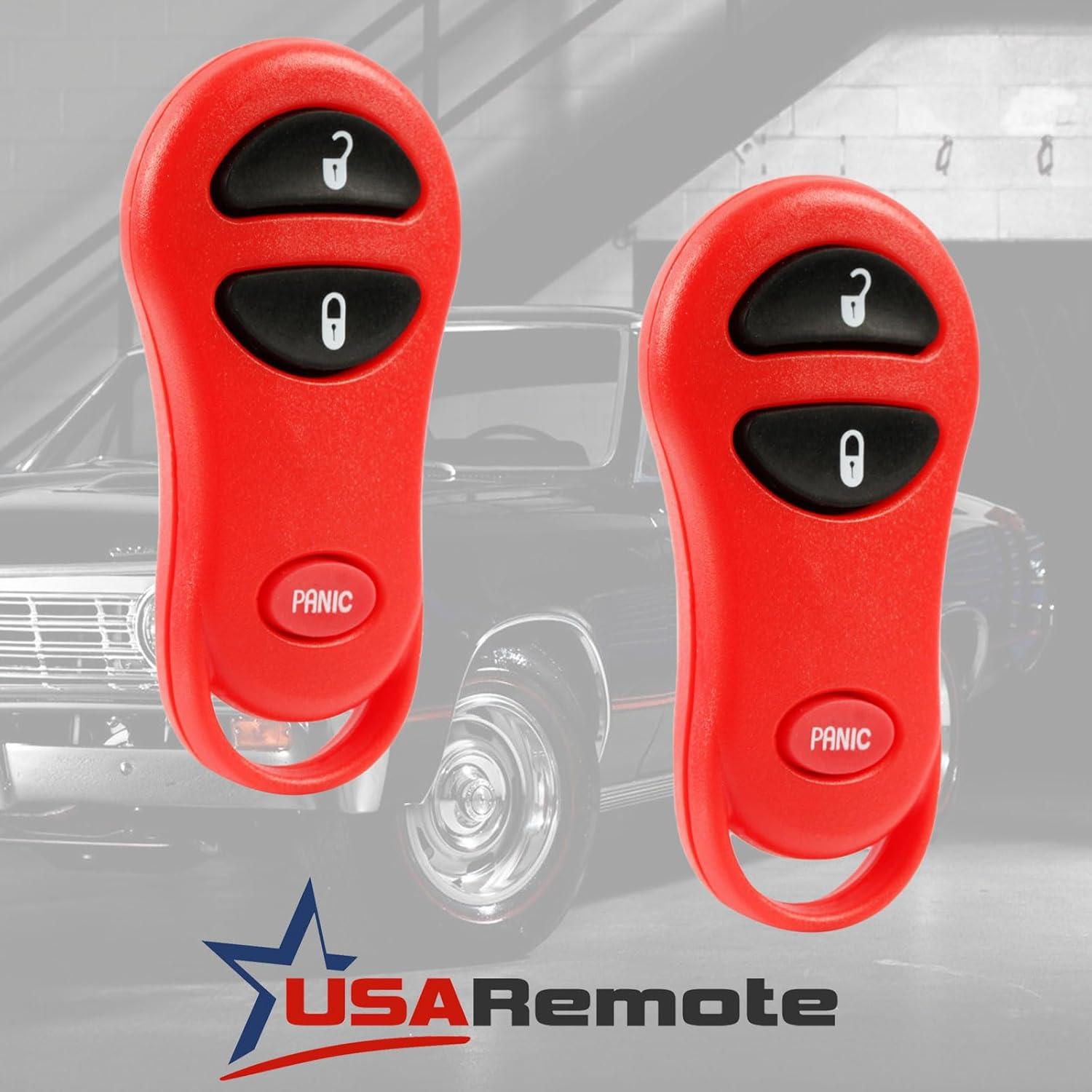 Control Remoto USARemote Rojo 3 Botones para Chrysler Dodge
