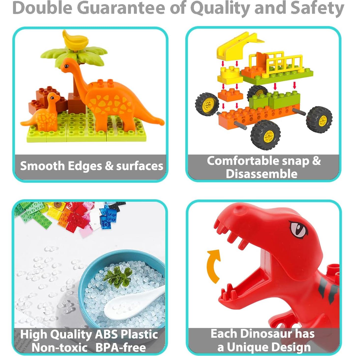 Bloques de Construcción Dinosaurios Anpcso 107 Piezas Juguete Educativo