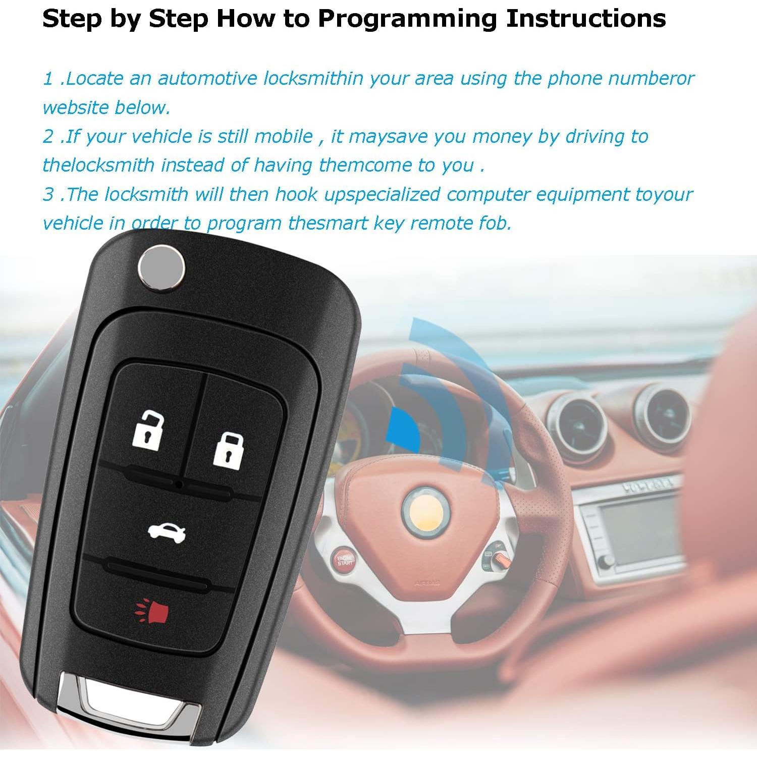 Llave remota Chevrolet Cruze 2011-2016 y Equinox 2010-2019