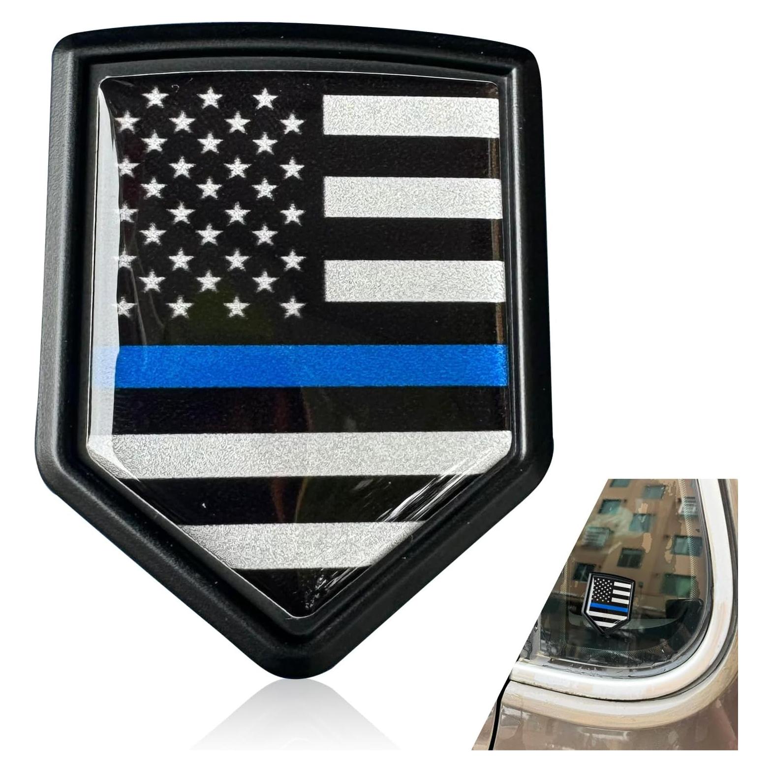 Calcomanía de Coche 3D Metal 4.7x6 cm Awlbed Bandera Americana