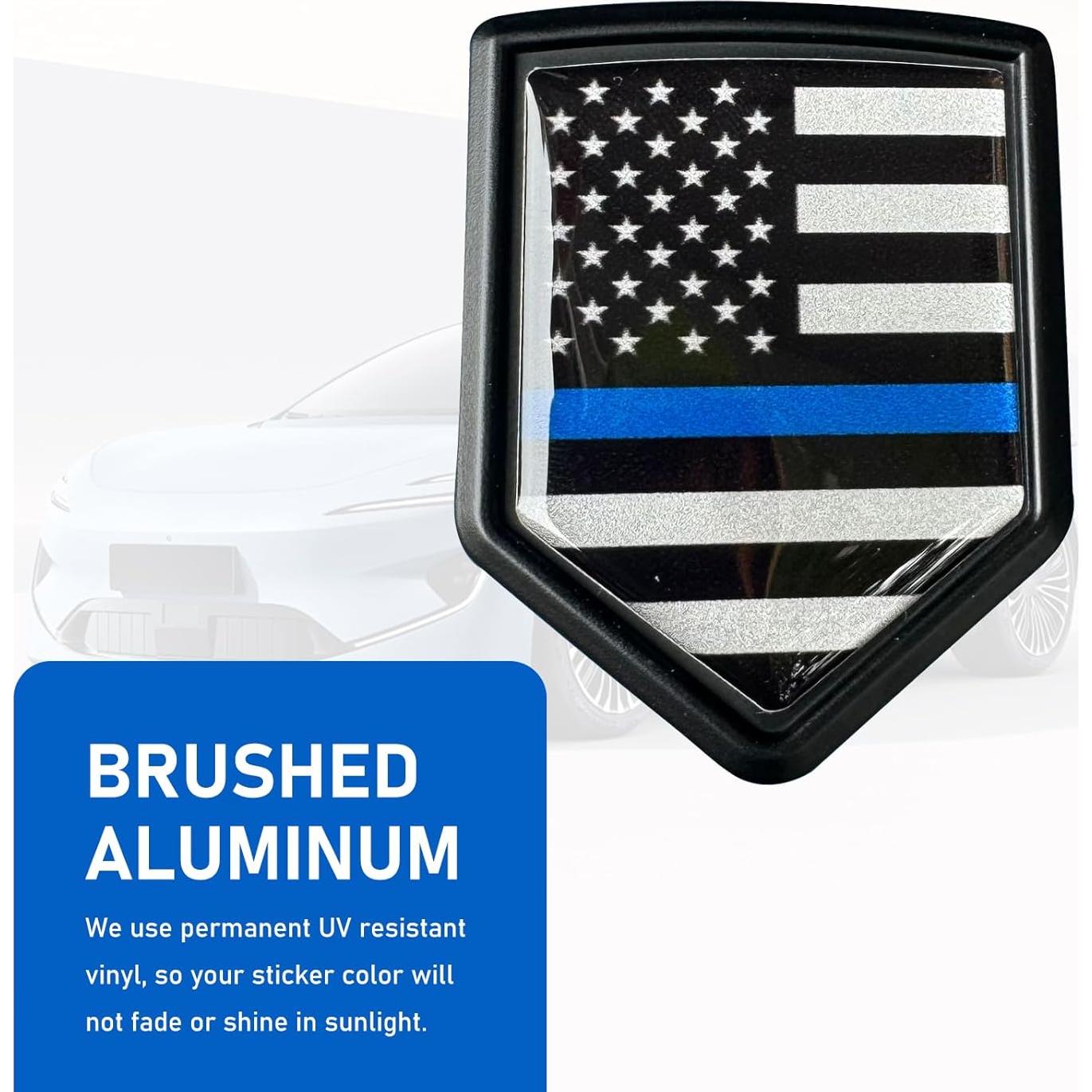 Calcomanía de Coche 3D Metal 4.7x6 cm Awlbed Bandera Americana