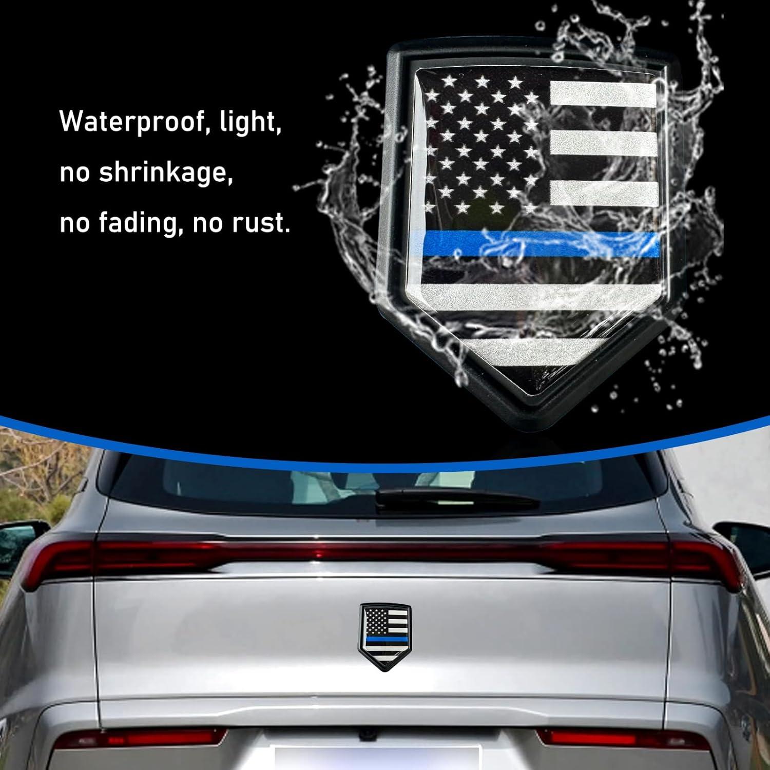Calcomanía de Coche 3D Metal 4.7x6 cm Awlbed Bandera Americana