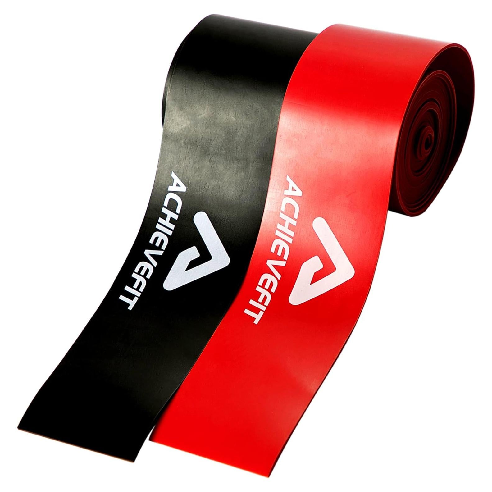 Banda de Compresión Muscular Achieve Fit - 1x Rojo y 1x Negro