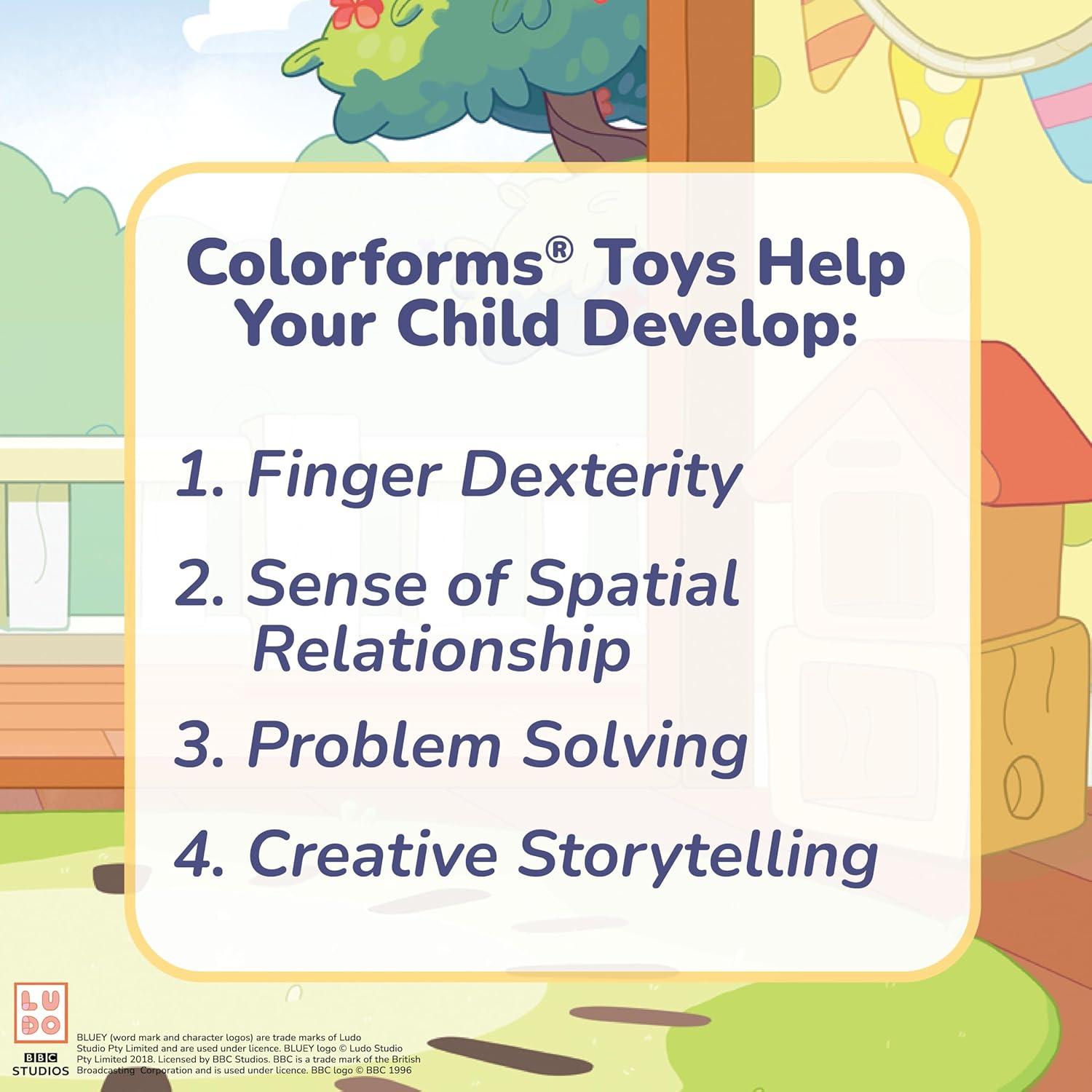 Set Colorforms Bluey - Piezas Reposicionables para Juego Imaginativo