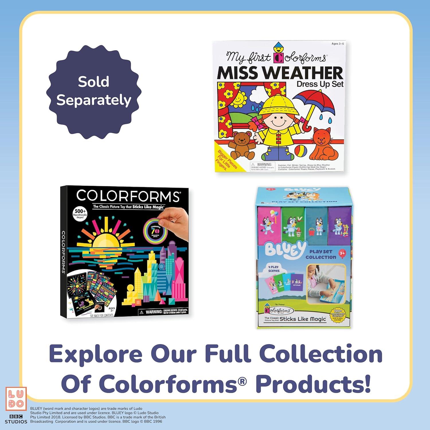 Set Colorforms Bluey - Piezas Reposicionables para Juego Imaginativo
