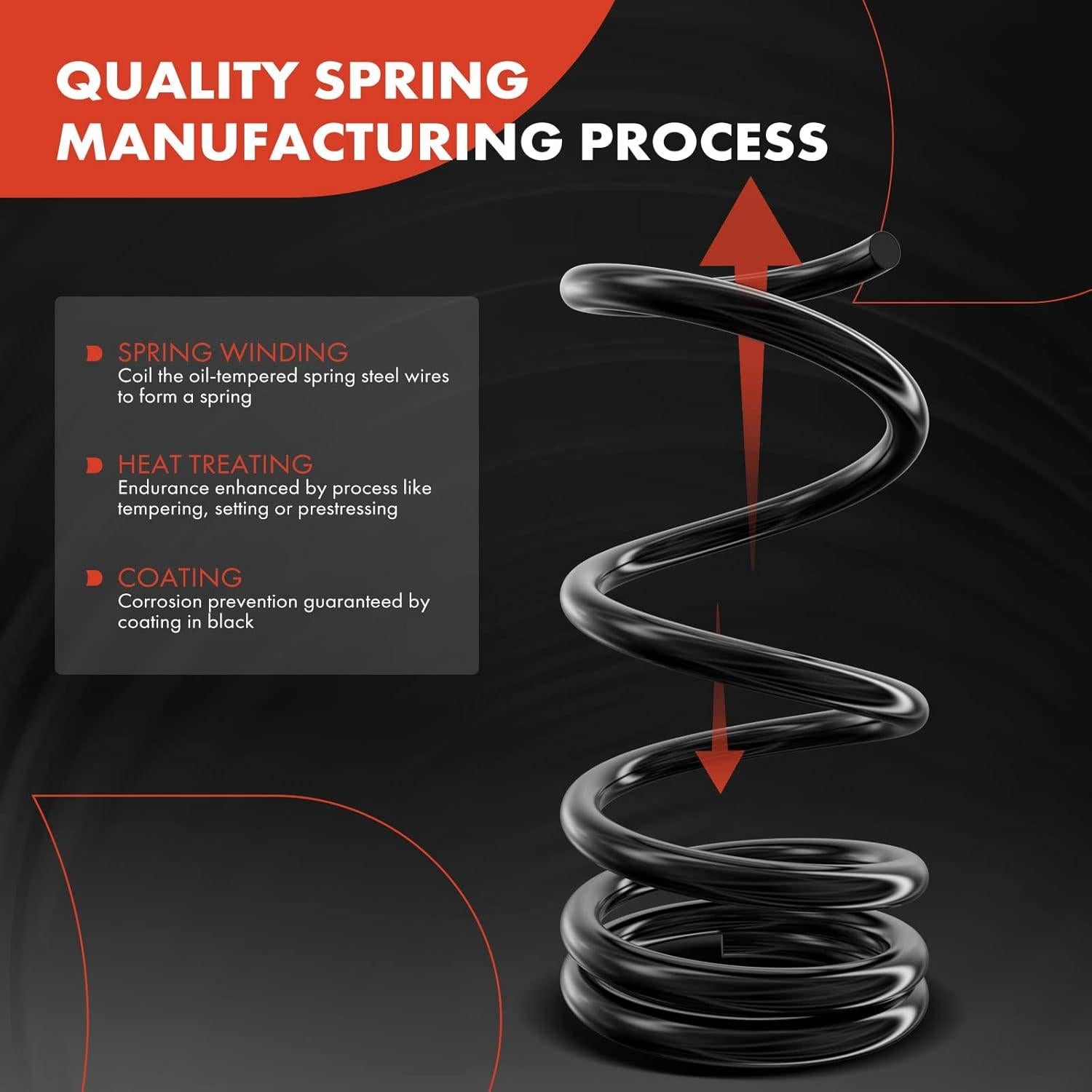 Juego de 2 Resortes de Suspensión A-Premium para Chevrolet Malibu 2006