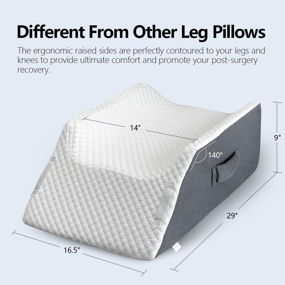 Almohada Elevadora de Piernas BlissfulNest Cuña Espuma Memoria