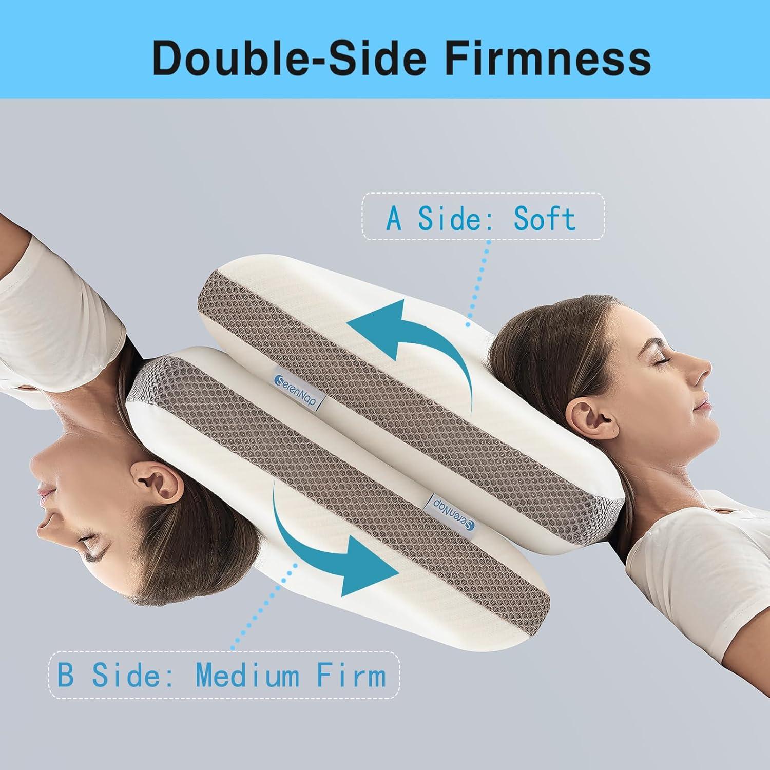 Almohada Cervical Ergonomica SerenNap 70x42 cm Doble Cara