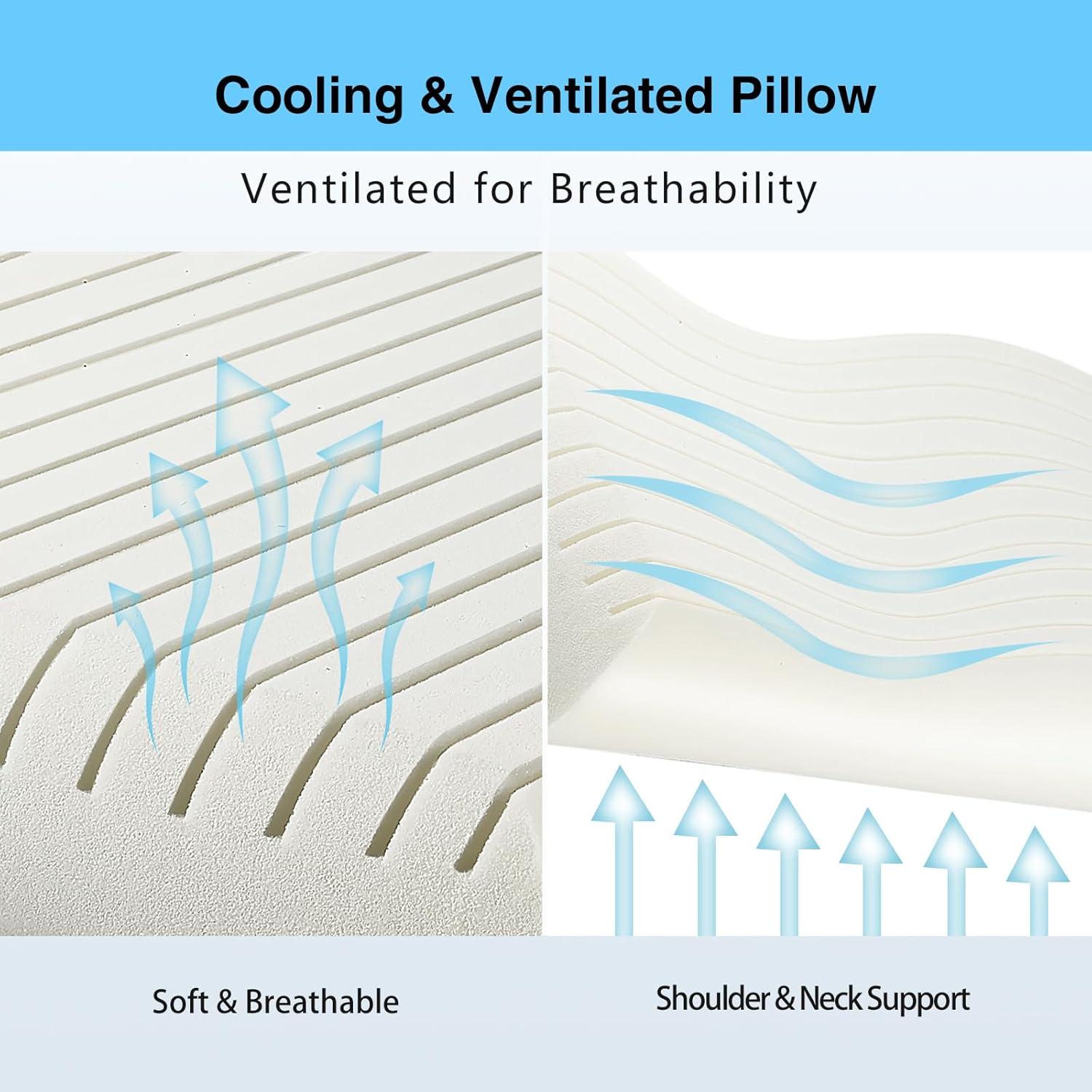 Almohada Cervical Ergonomica SerenNap 70x42 cm Doble Cara